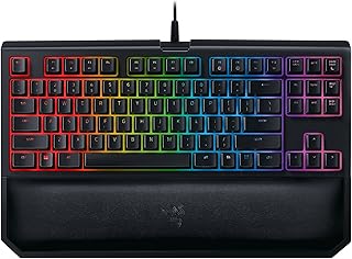 Razer BlackWidow TE Chroma v2 Mechanical Gaming Keyboard: Orange Key Switches - Tactile & Silent - Chroma RGB Lighting - Magnetic Wrist Rest - Programmable Macro Functionality - Matte Black