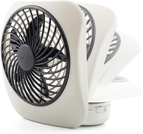 Miniatura 2 de O2COOL Treva - Ventilador portátil de escritorio de 5pulgadas, 2 velocidades de enfriamiento, compacto, plegable e inclinable, ventilador pequeño