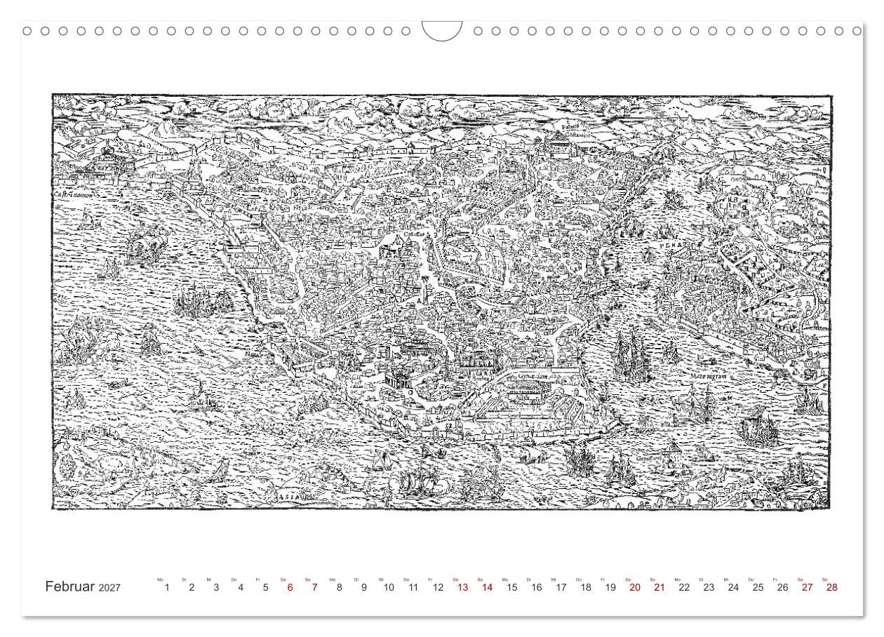 CALVENDO - Istanbul - Hauptstadt des osmanischen Reiches seit 1453 (Wandkalender 2027 DIN A3 quer), Monatskalender: Historische Ansichten Istanbuls