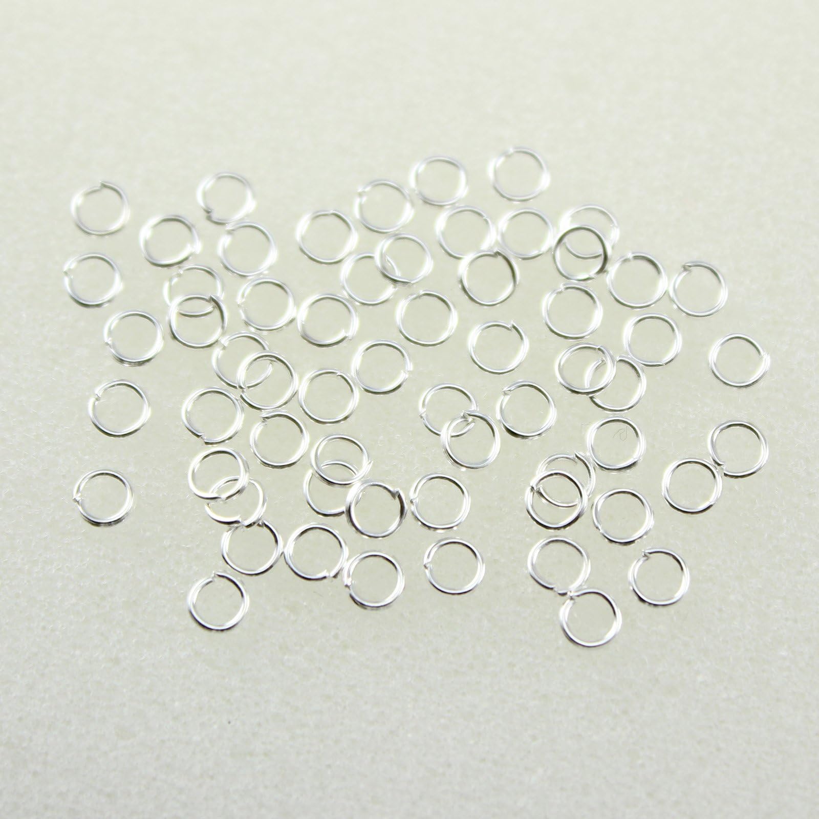 4mm Open Jump Rings 21 Gauge Silver Plated (100)