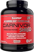 Vista 3 de MuscleMeds Carnivor Shred - Aislamiento de proteína de carne hidrolizada para quemar grasa, 0 lactosa, 0 azúcar, 0 grasas, certificado Halal