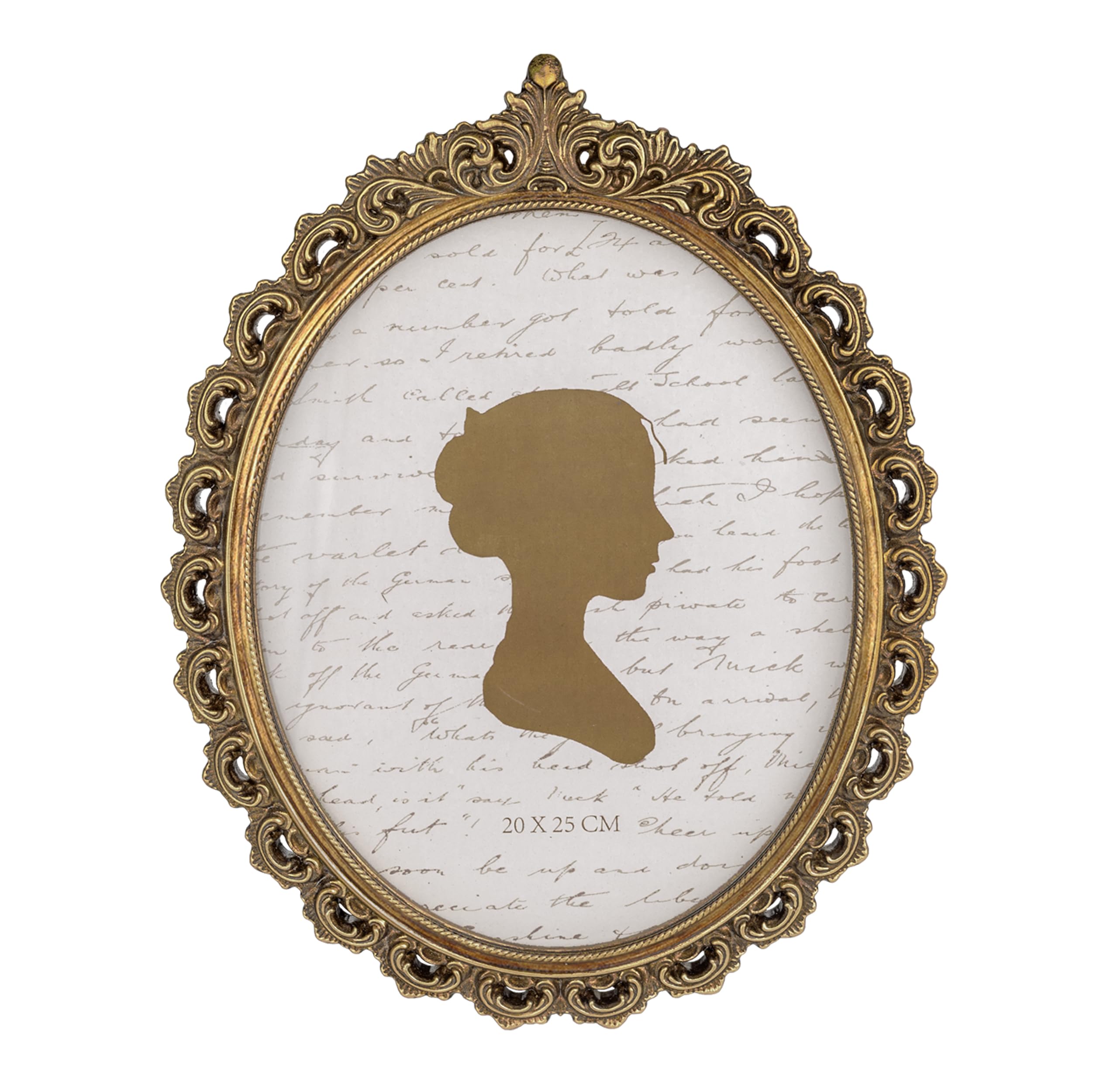 Sunlit Vintage Picture Frame 8x10 Inch, Oval Antique Photo Frames with Glass Front, Luxury Photo Display, Tabletop Wall Hanging, Bronze