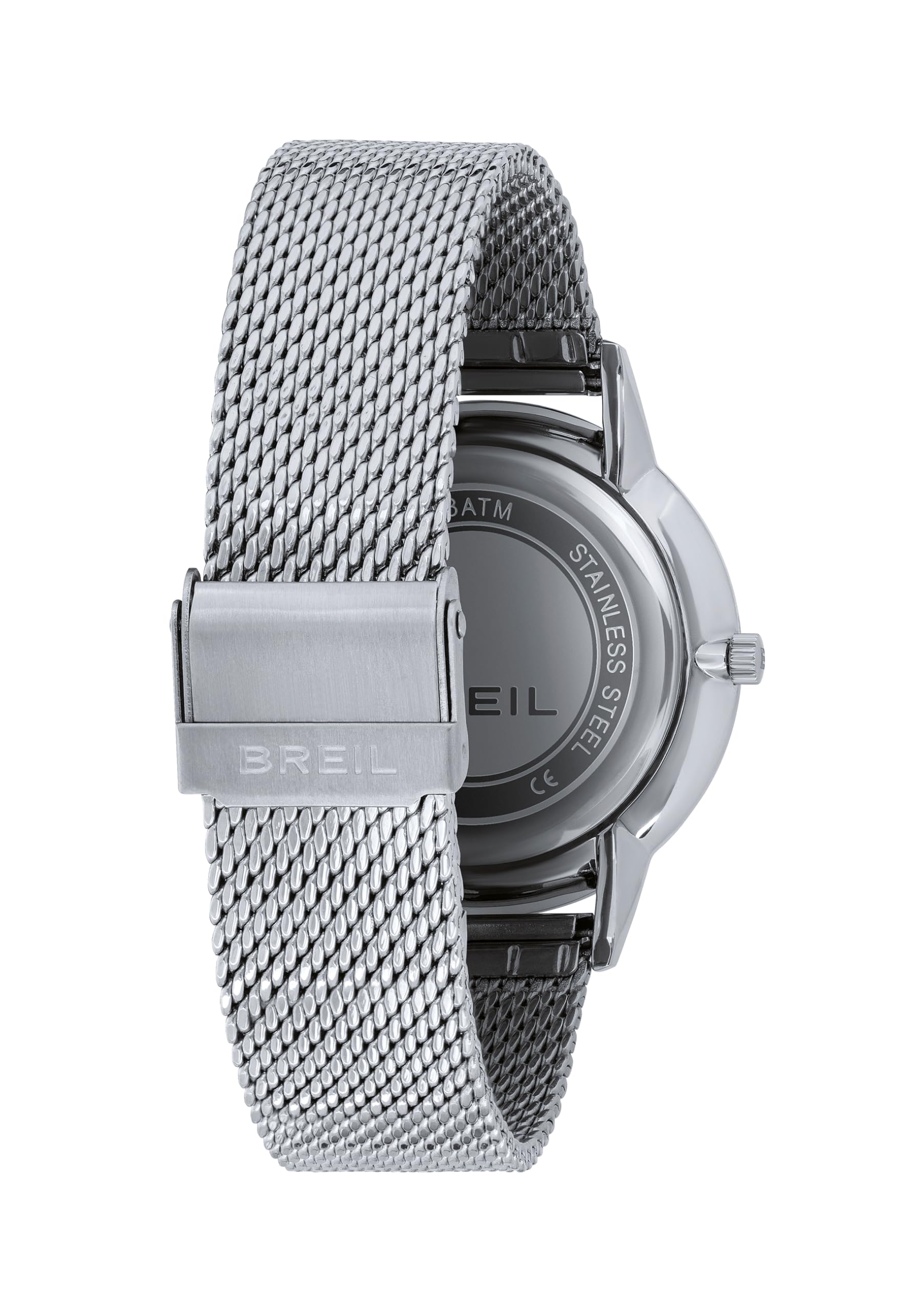 Breil, Collezione Avery, Cronografo Uomo, Orologio Uomo con Bracciale in Acciaio in Maglia Milanese, Resistente All'Acqua, Movimento Sunon PE45, Cassa 41 mm, Chiusura a Scorrimento
