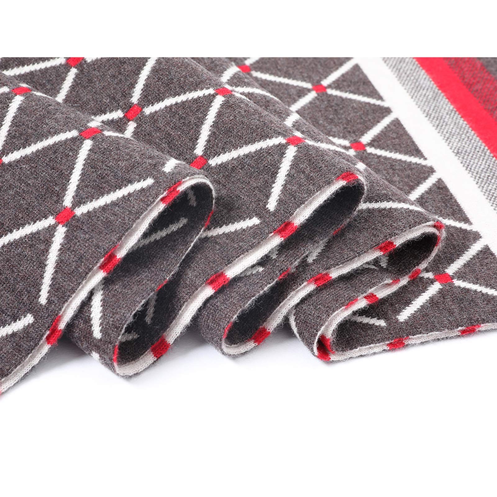GLigeT Scialle Stola Sciarpa da Uomo in Pura Lana al 100% Sciarpe Calde e Spesse Moda Invernale Confezione, for la Persona Amata Moda Autunno Inverno Caldo (Color : C)