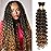 Human Braiding Hair Mix Synthetic Boho Hair for Braiding, 20 Inch Deep Wave Bulk for Boho Braids 2 Pcs Curly Bohemian Wet and Wavy Braiding Hair(4/27, 20 Inch-2pcs)