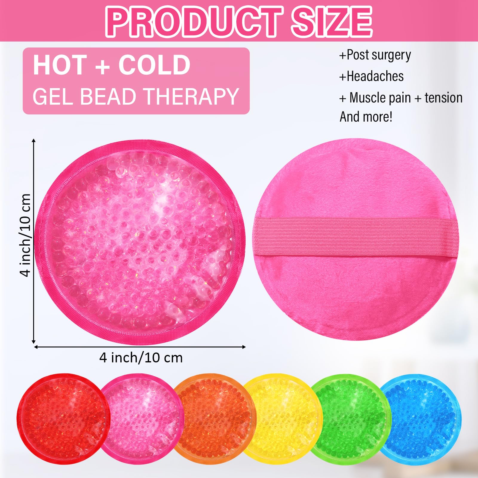 TrelaCo 36 szt. małych opakowań na lód na kontuzje wielokrotnego użytku Boo Boo Kids Ice Pack Hot and Cold Gel Bead Ice Pack Cold Compress Mini okrągłe opakowania na lód dla łagodzenia bólu twarzy