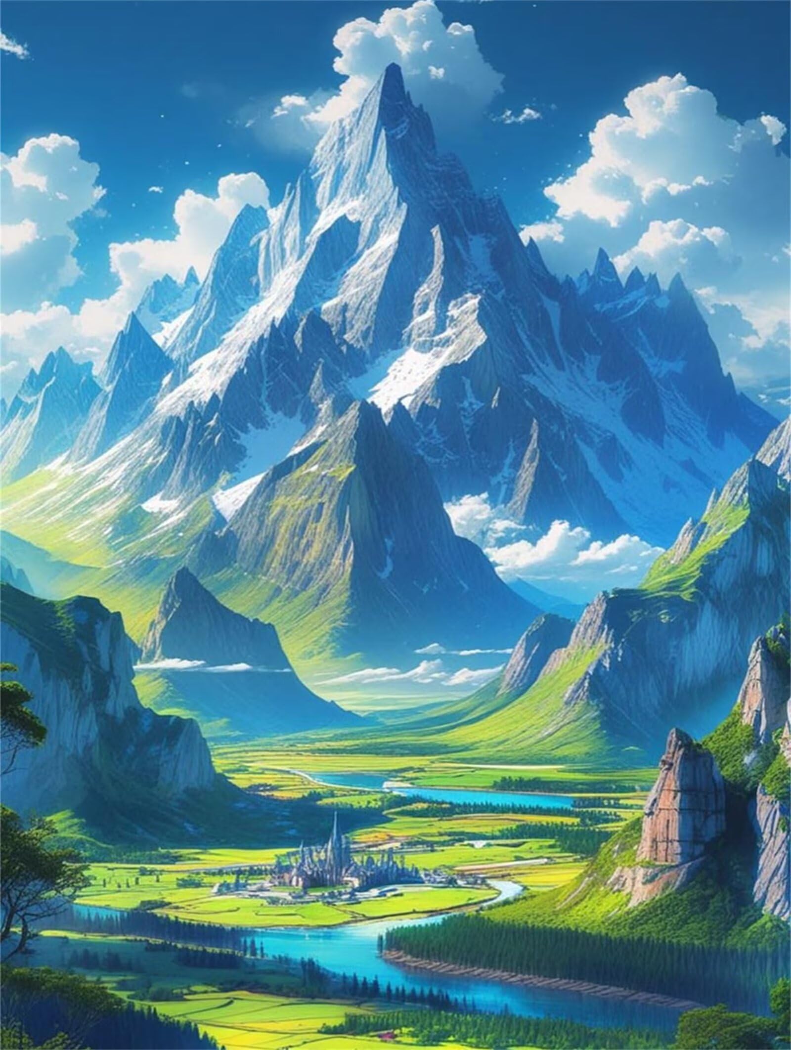 Puzzle 2000 Piezas Adultos Arroyos de montaña, Rompecabezas Adultos Dificil 100x70cm, Estimula la Concentración y Antiestrés, Juego de Habilidad para Toda la Familia