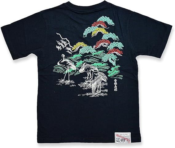 Amazon ナミノリタツジン 波乗達人 鶴松半袖tシャツ Tシャツ カットソー 通販