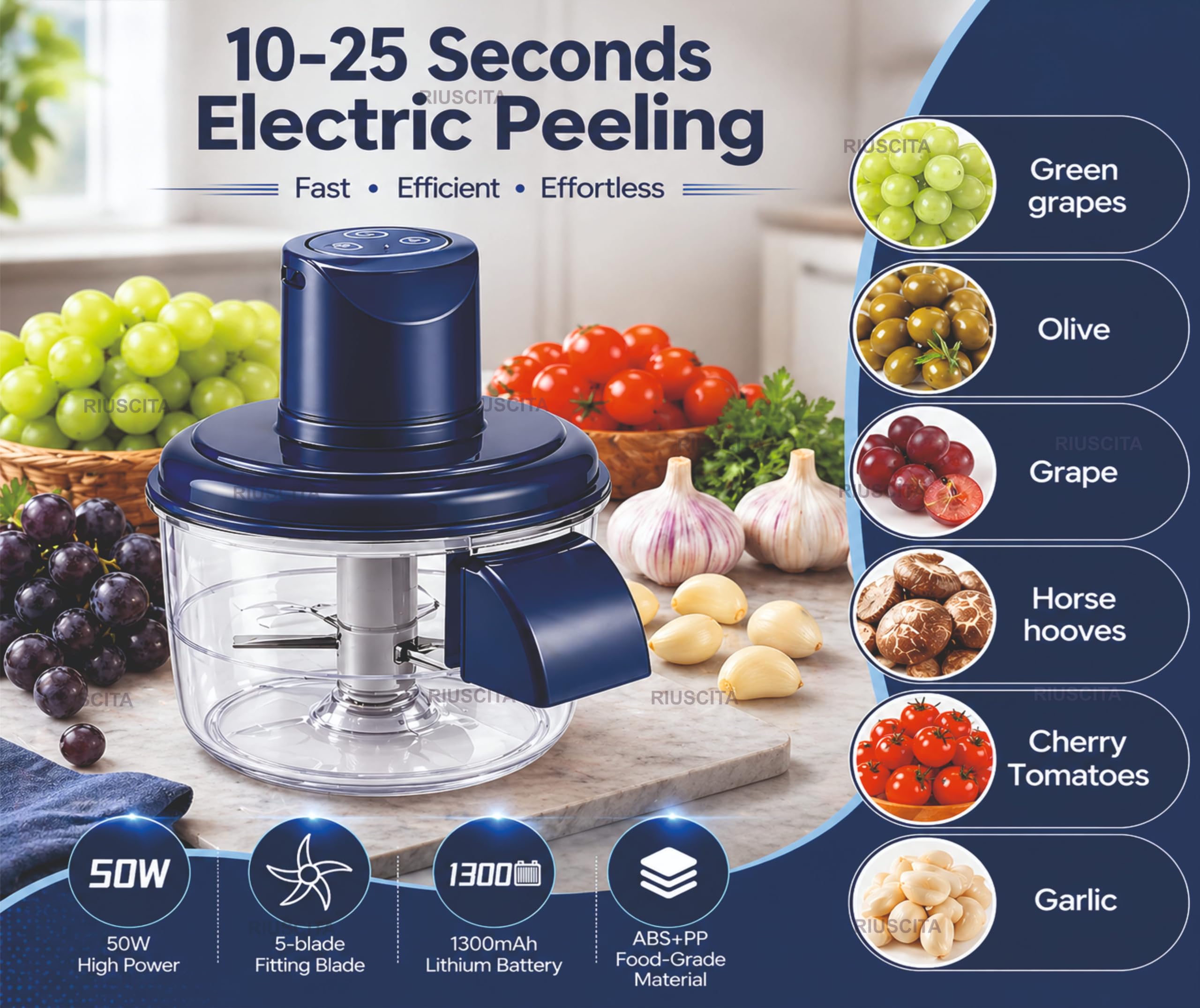 Electric Fruit Peeler - Fast & Easy Peeling -3