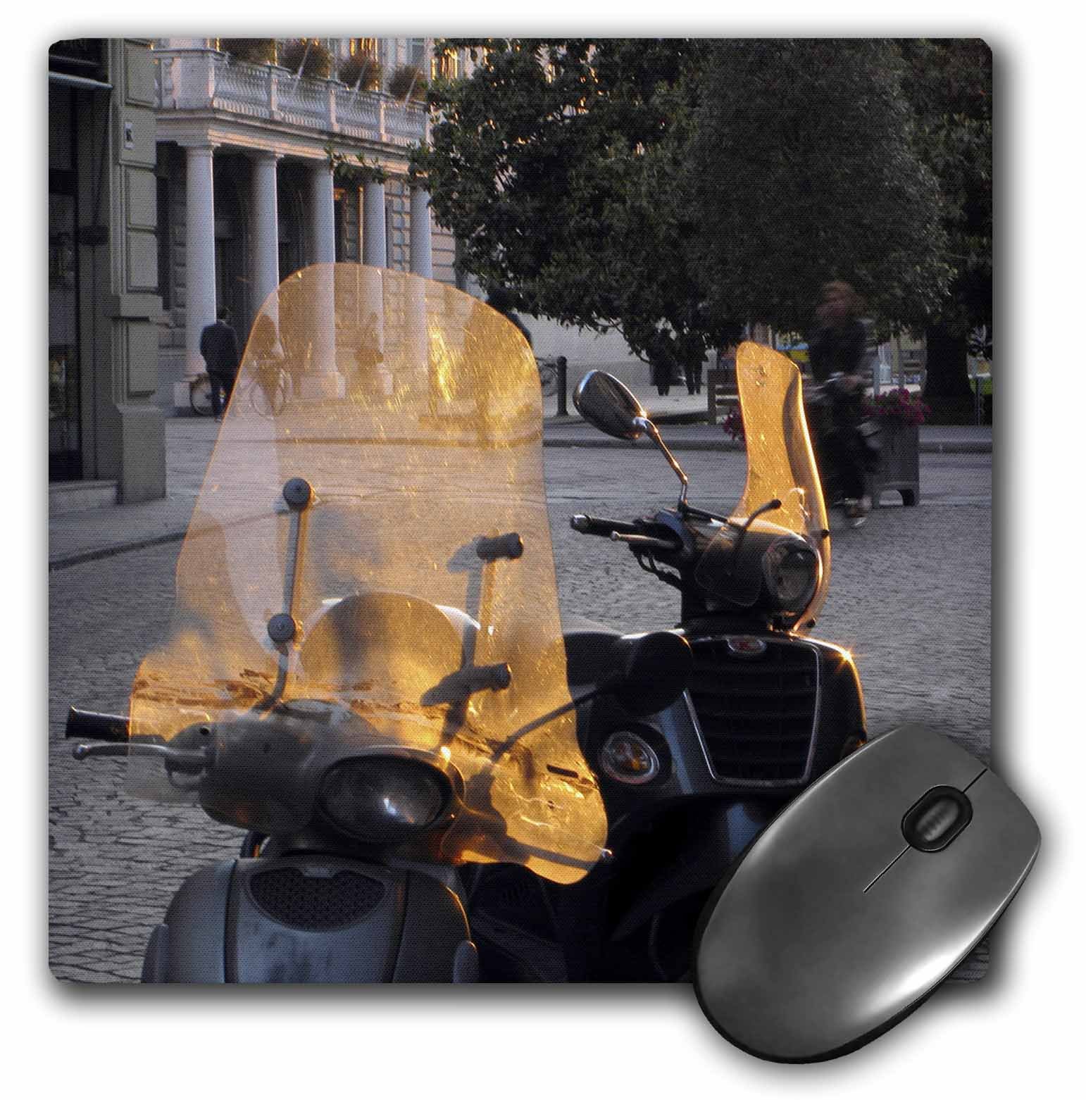 3dRose8 X 8 X 0.25 Inches Mouse Pad Sunset Light on Scooters, Italy, Michele Molinari (mp_82131_1)