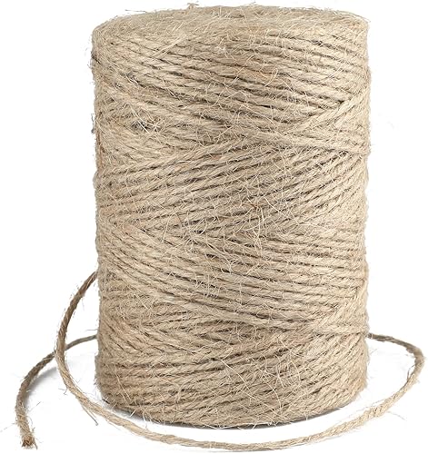 Miniatura 8 de Cordel de yute natural para arte, manualidades y navidad, cordel de embalaje duradero