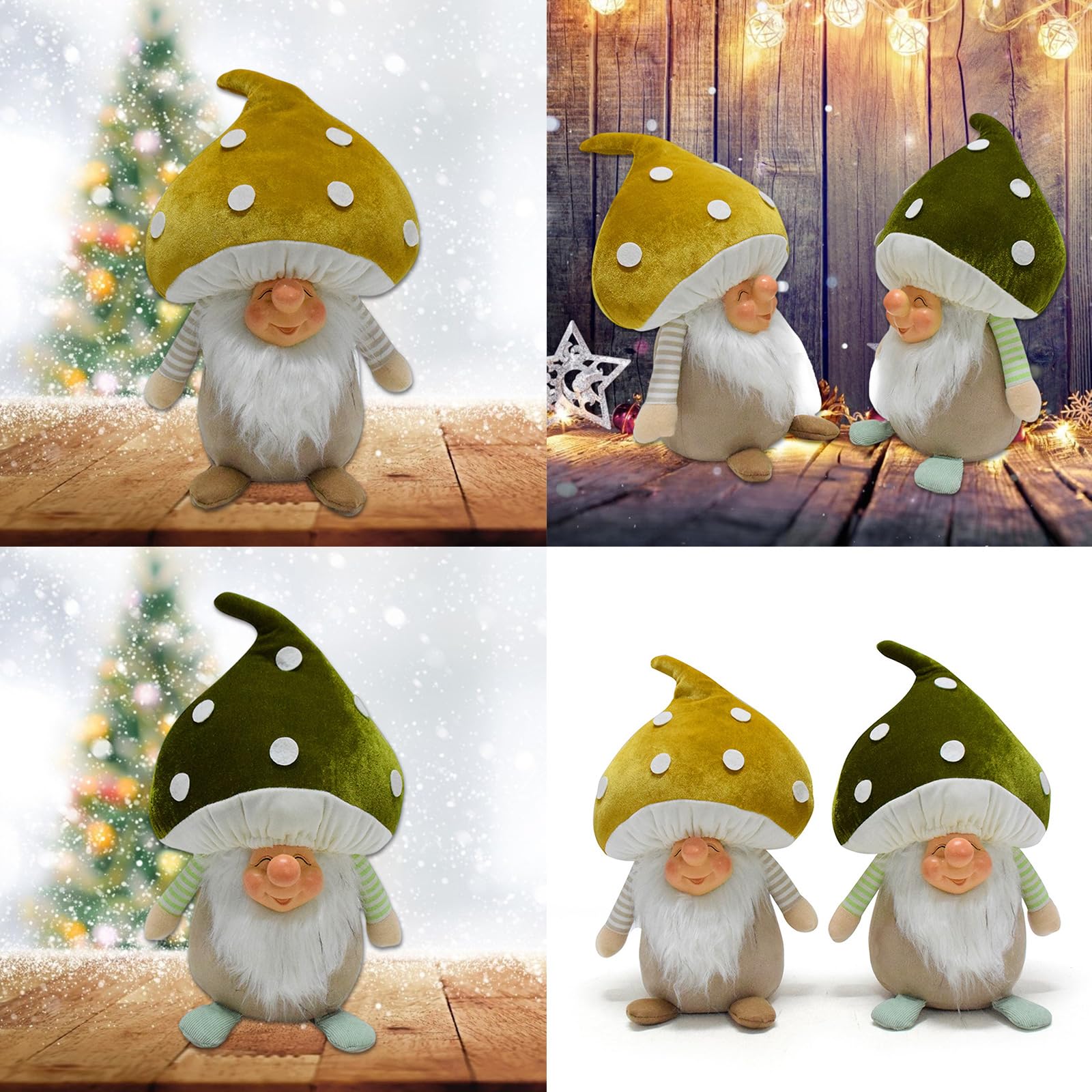 Nains de Noël doux et robustes faits à la main - Décoration pour festival, décoration d'intérieur