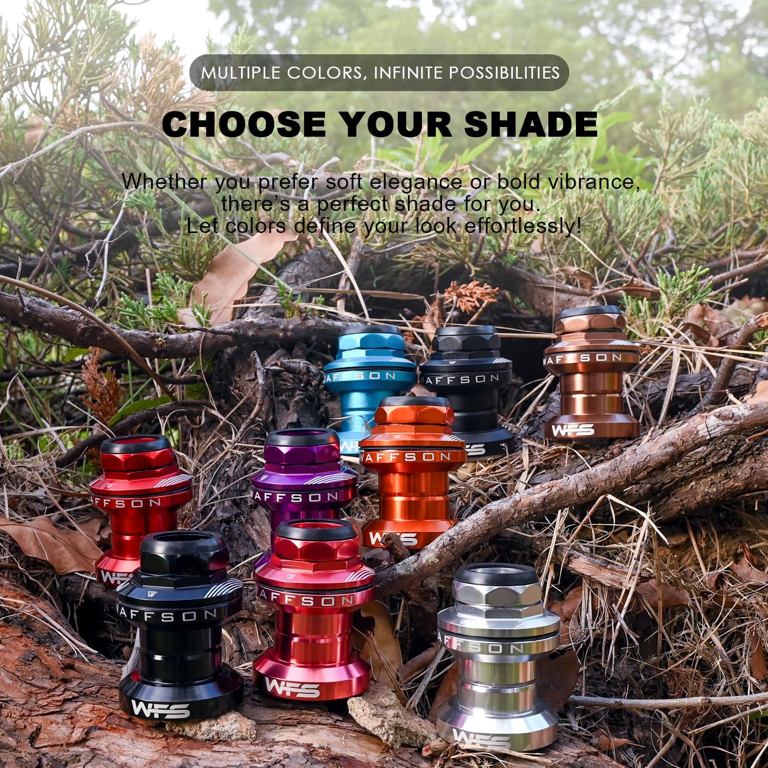 WFS AH.47 1 Inch Threaded Bike Headset for Threaded Steerer Forks and 30mm Head Tube, CNC Aluminum Alloy, Sealed Bearings for Mountain/Road/City Bikes, MTB & BMX