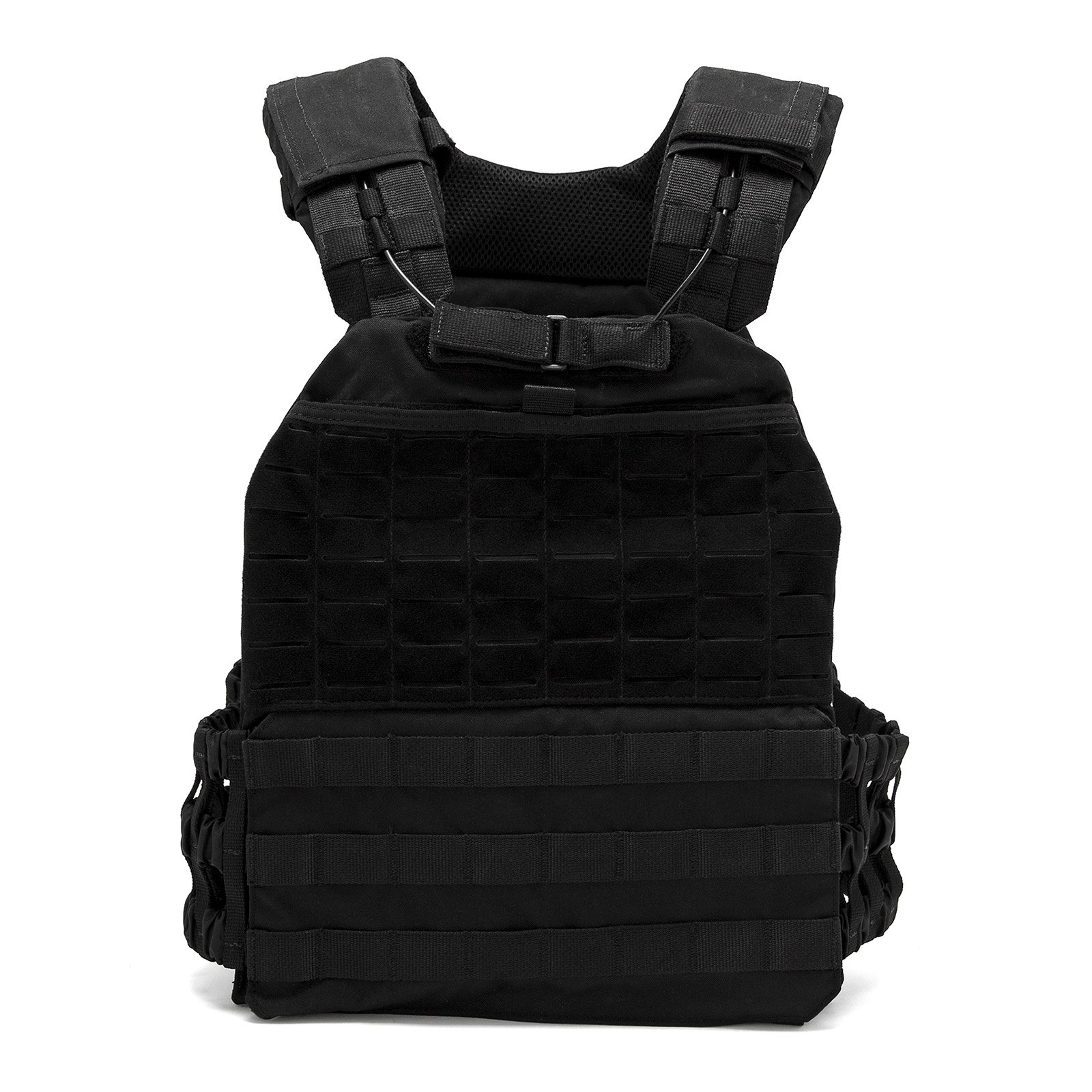 Black Adjustable Tactical Weight Vest 14lb or 20lb Weight Plate Carrier Vest for Training Strength Conditioning Improve Fitness