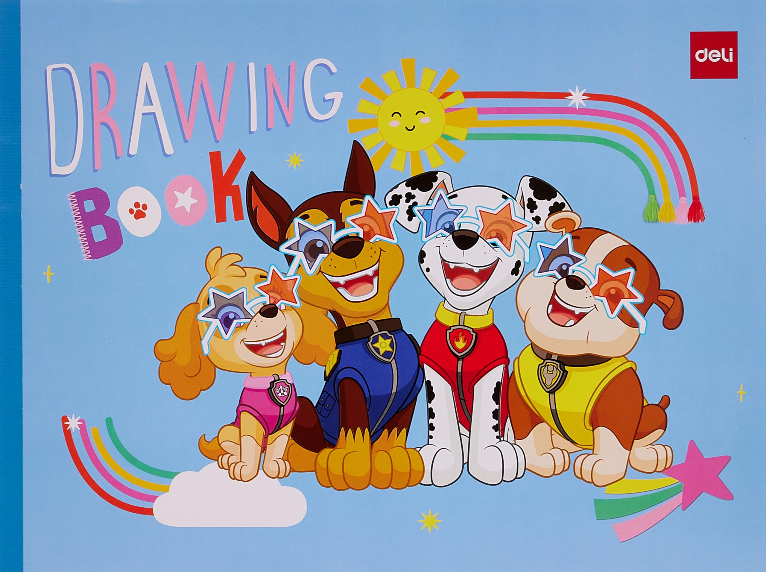 deliEN031 Drawing Book, Assorted Colors, 20 Sheets