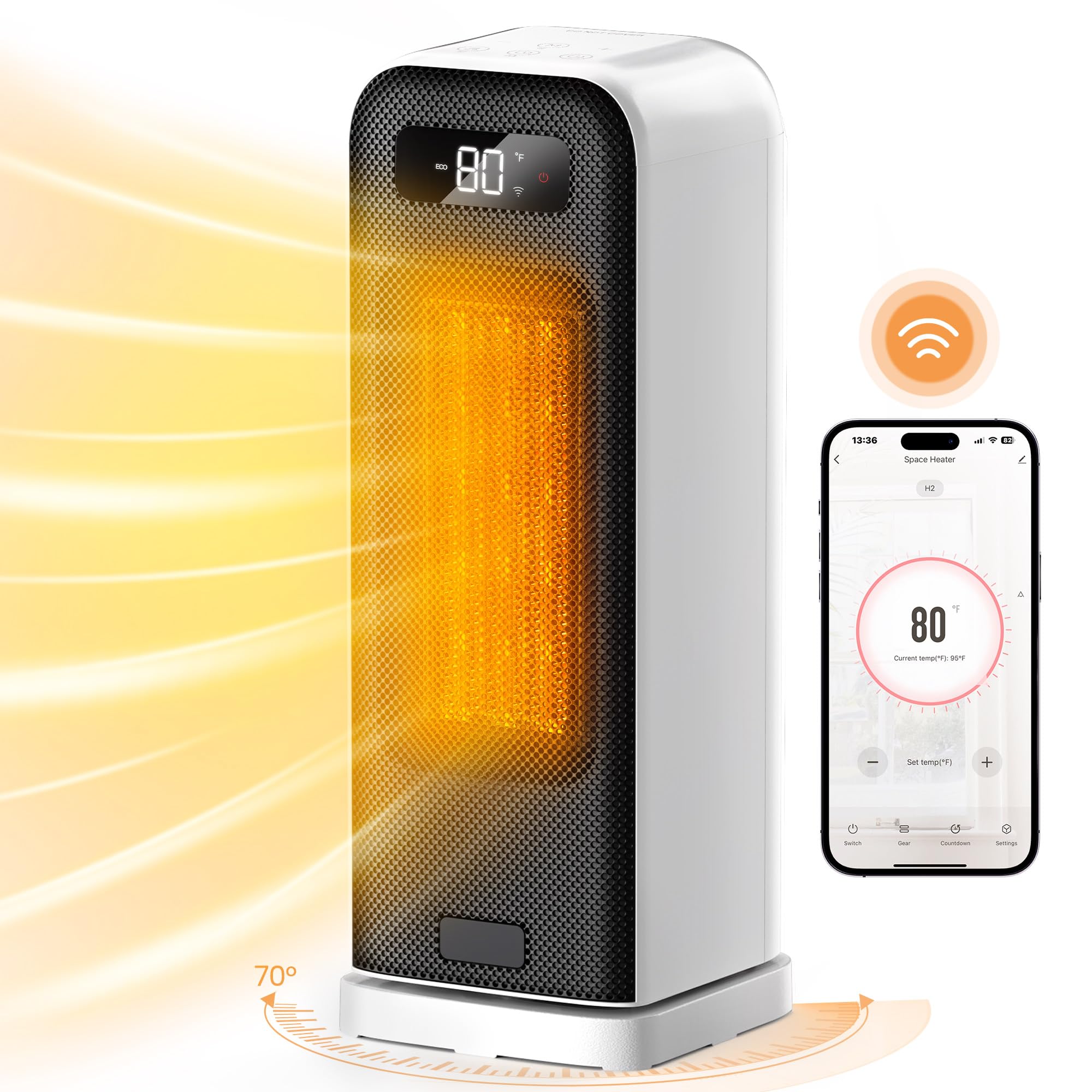 Amazon.com: MORENTO Smart Space Heater for Indoor Use, 1500W