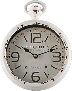 Versa 18190130 Orologio, Metallo, Bianco, 22x4.5x22 cm
