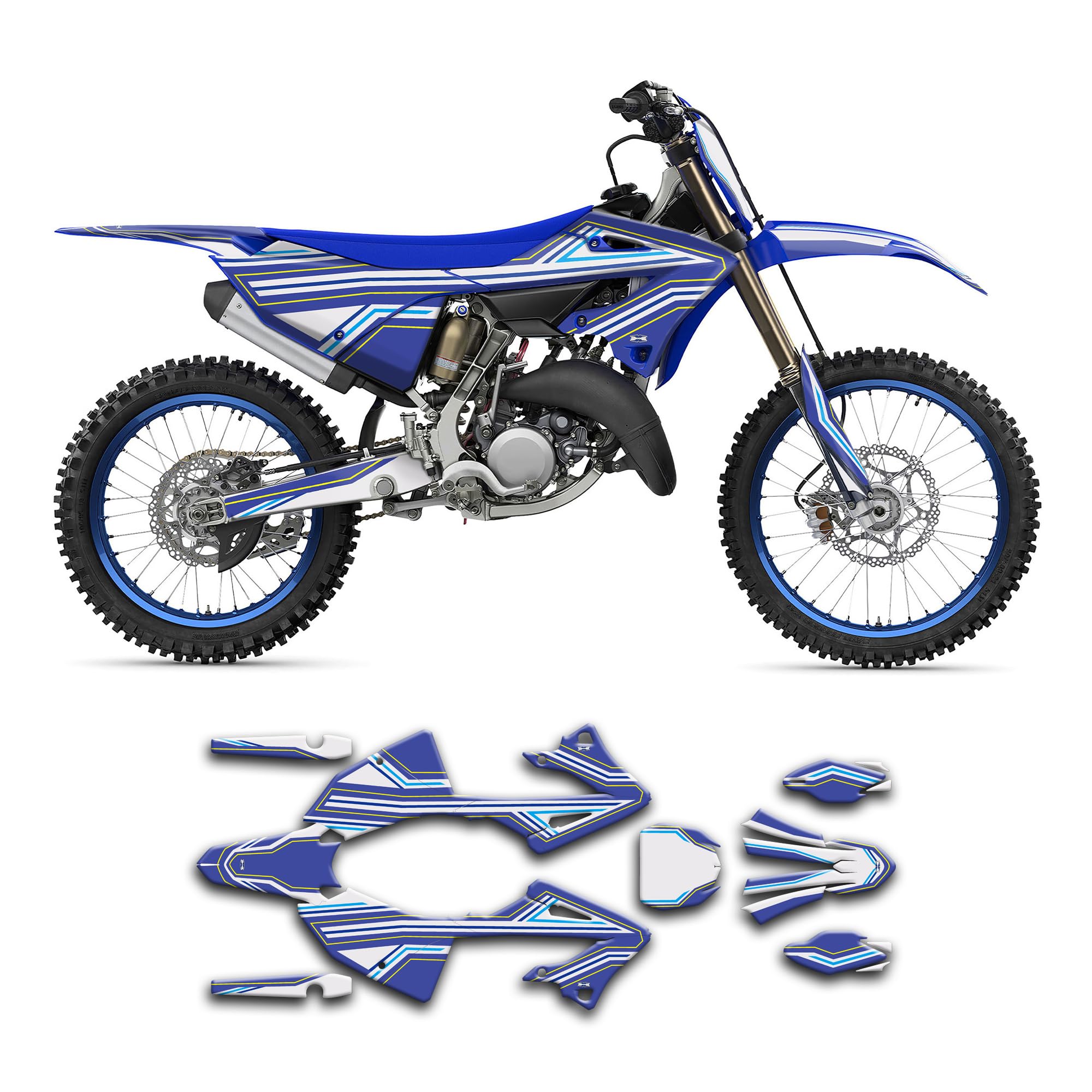 Amazon.com: Kungfu Graphics Custom Decal Kit for Dirt Bike YZ125X