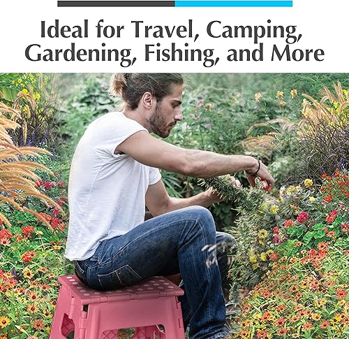 Miniatura 8 de Handy Laundry Taburete Escalón Plegable Ligero - Lo Suficientemente Resistente para Soportar Adultos y Lo Suficientemente Seguro para Niños - Se