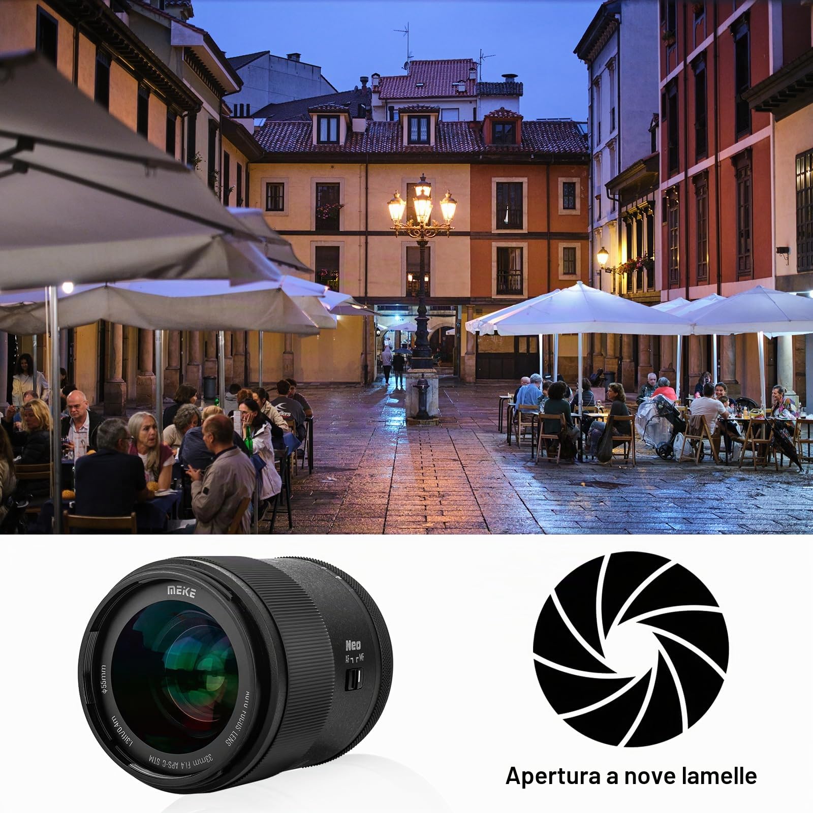 Meike 33 mm F1.4 grandangolare APS-C telaio AF STM (motore passo-passo), obiettivo auto focale fissa per fotocamere Fujifilm X Mount mirrorless XT2 XT4 XT5 XT10 XT20 XT30 XT50 X-A2 X30 X70 X-S10