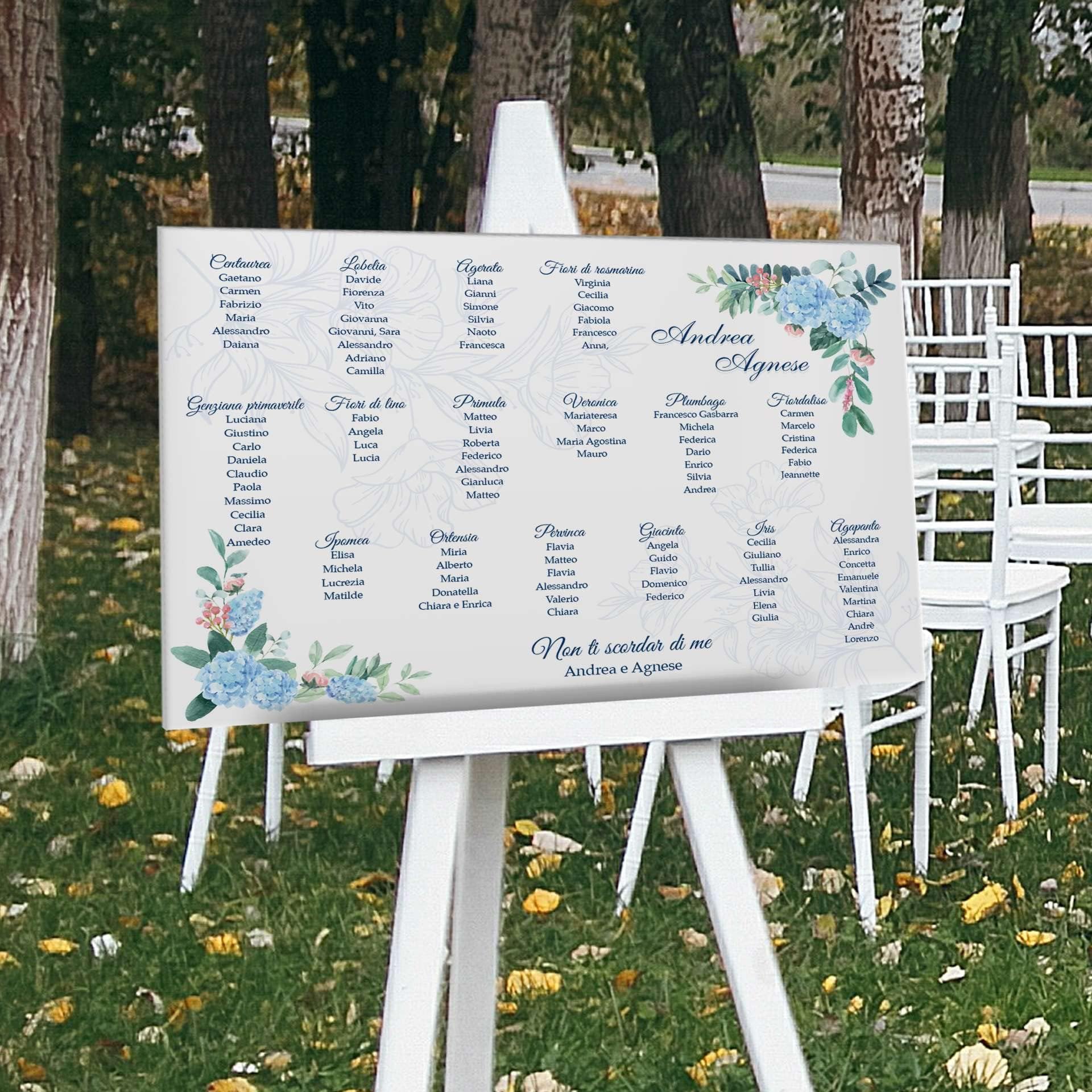 TABLEAU DE MARIAGE IN PLEXIGLASS CON STAMPA AD ALTA QUALITÁ - completamente PERSONALIZZABILE (PLEXIGLASS 40X60 CM)