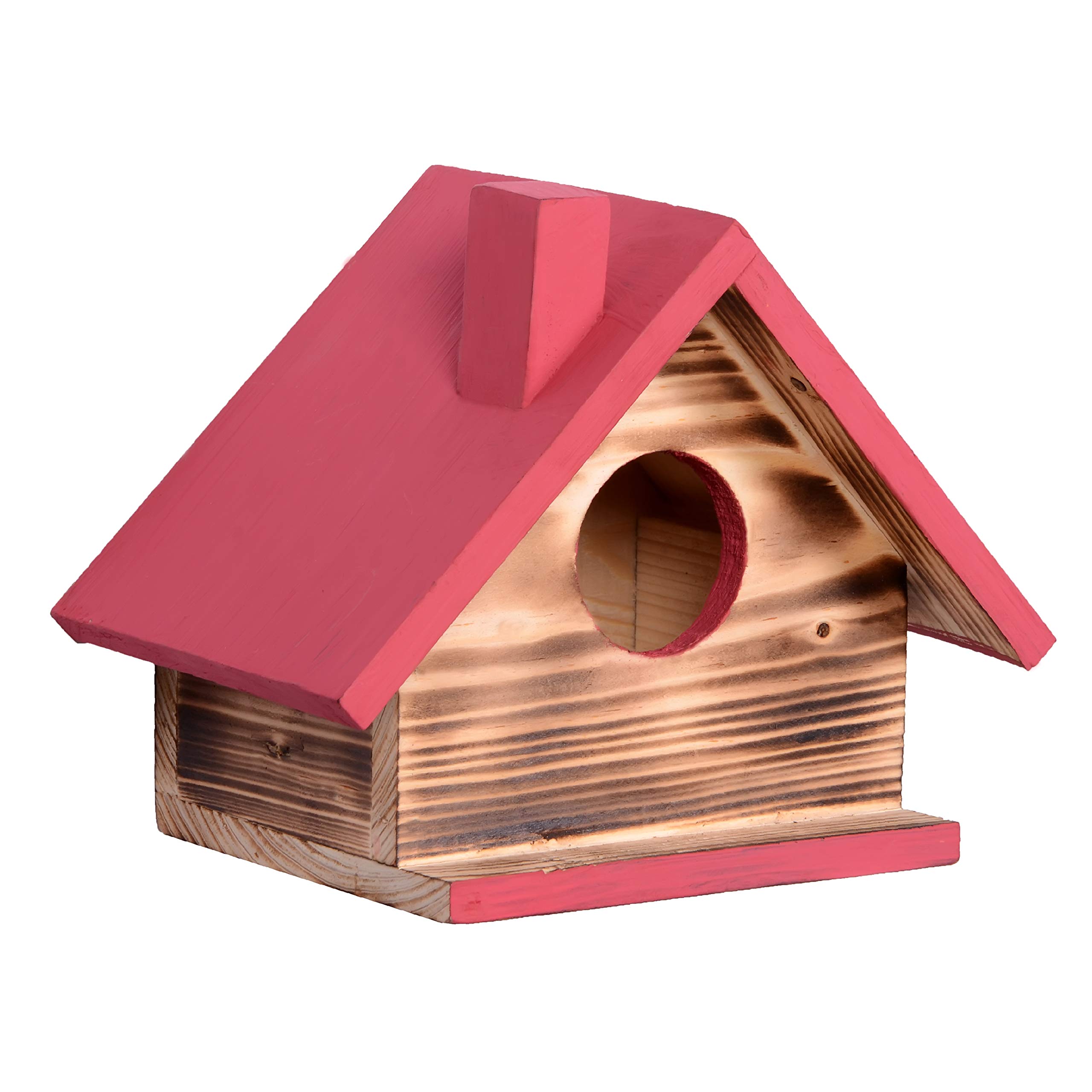 Cket® Bird House Nest Breeding Box for Sparrow, Budgies and Finches Eco Friendly Pure Wooden Water Resistance for Garden Balcony Hanging BH04