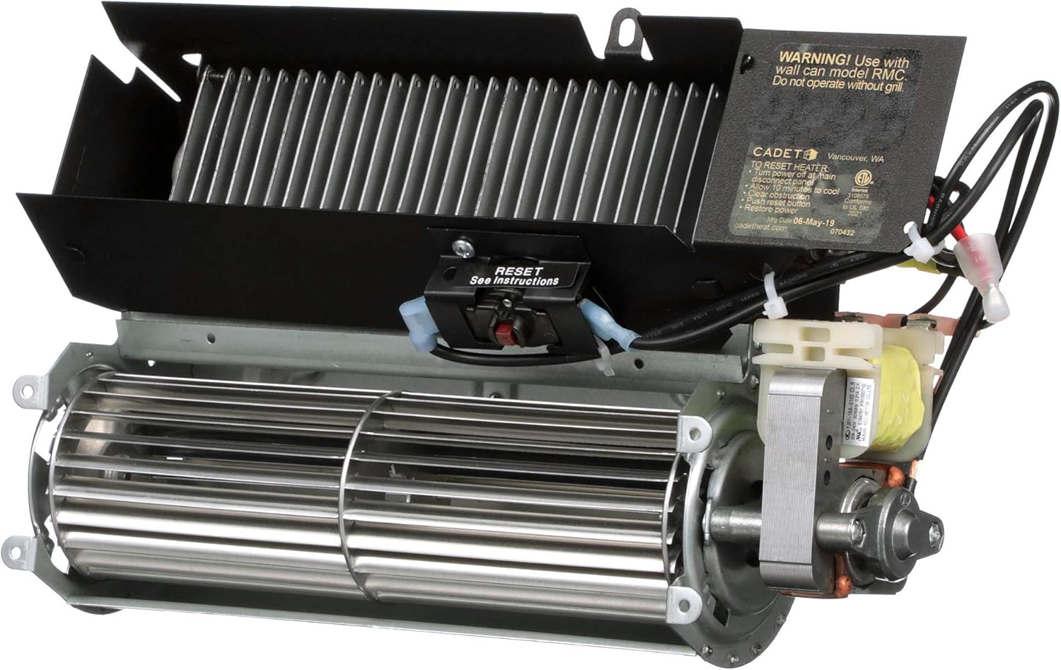 Cadet Register Series Electric Wall Heater Assembly Only Without Thermostat (Model: RM202, Part: 00306), 240/208 Volt, 2000/1500 Watt