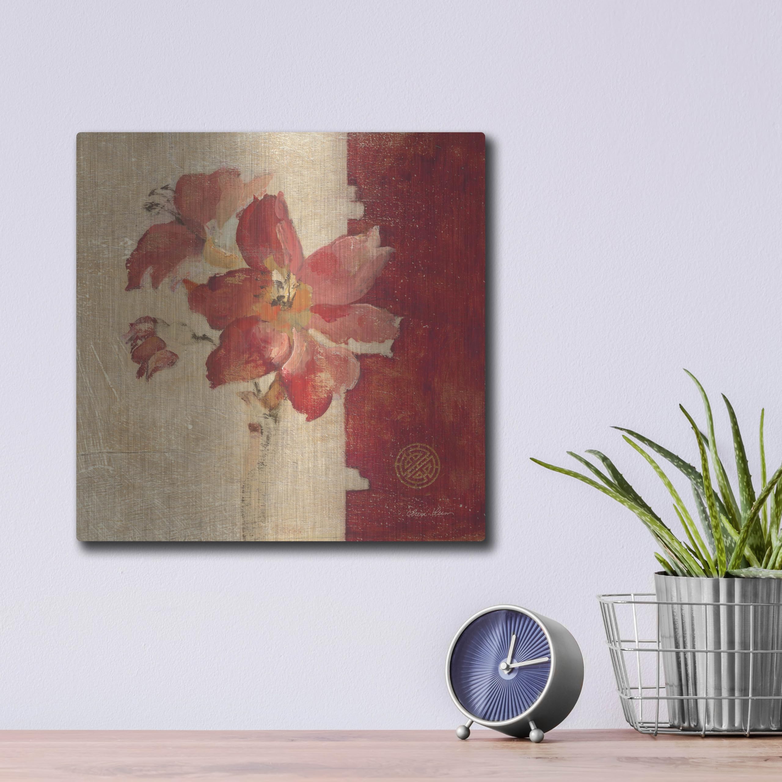 チューリップと蜜蜂のウォールプレート　壁掛け／Cheri Blumヴィンテージ チューリップと蜜蜂のウォールプレート 壁掛け／Cheri Blum