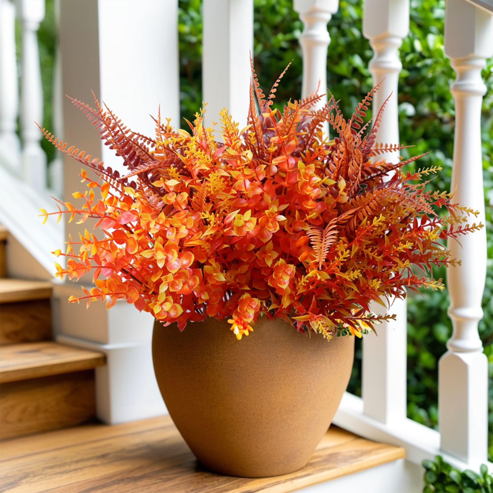 Amazon.de: Home Decor Herbst Knstliche Blumen Pflanzen Orange Outdoor  Indoor, 12 Stck Herbst Fake Kunststoff Blumen Gras Stiele Arrangement,  UV-bestndig, kein Verblassen, knstliche Grnpflanzen Mtter fr
