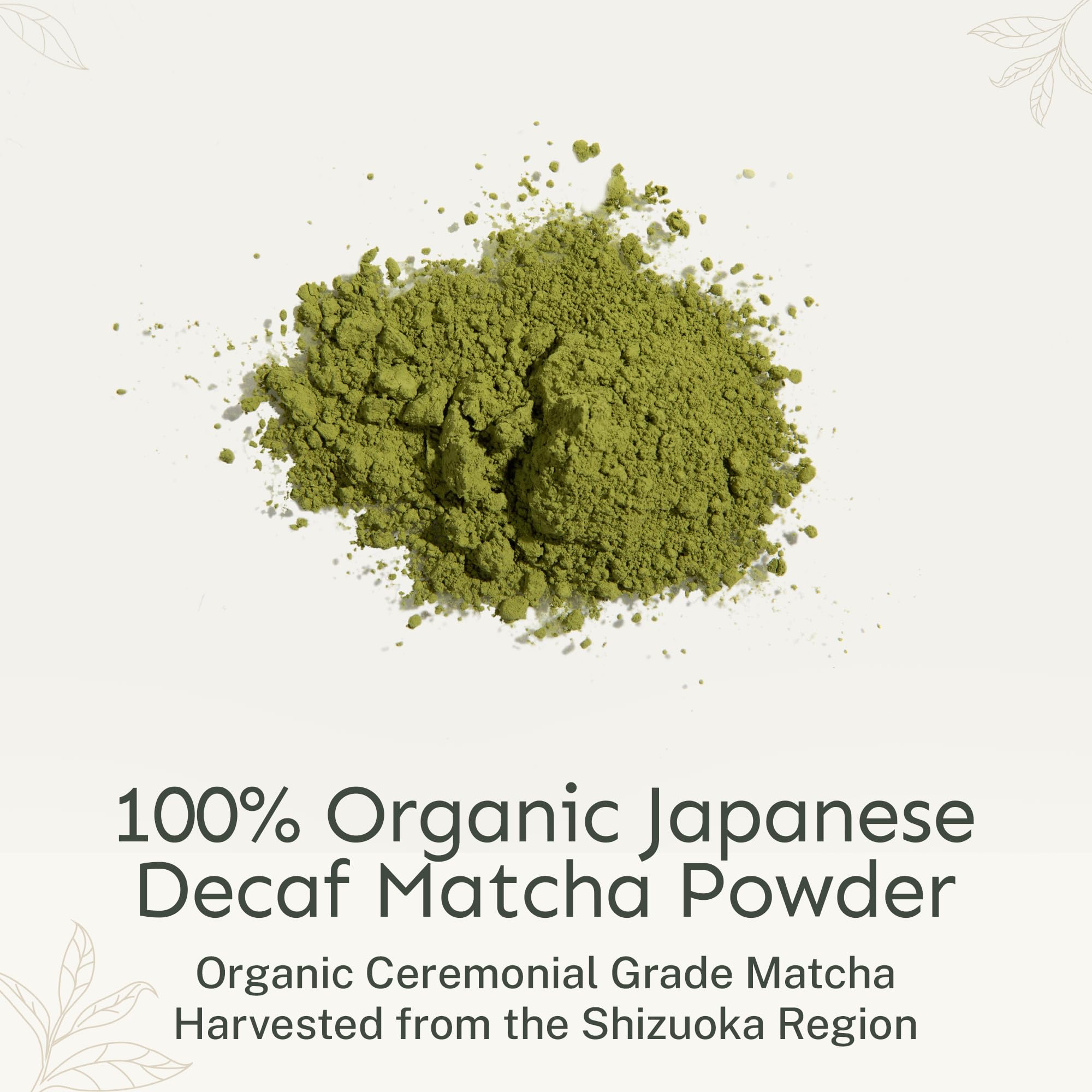 Yu Tea Organic Decaf Matcha Powder Ceremonial Grade 50 Servings Rich in Antioxidants L-Theanine Low Caffeine Unsweetened Grade — view 3