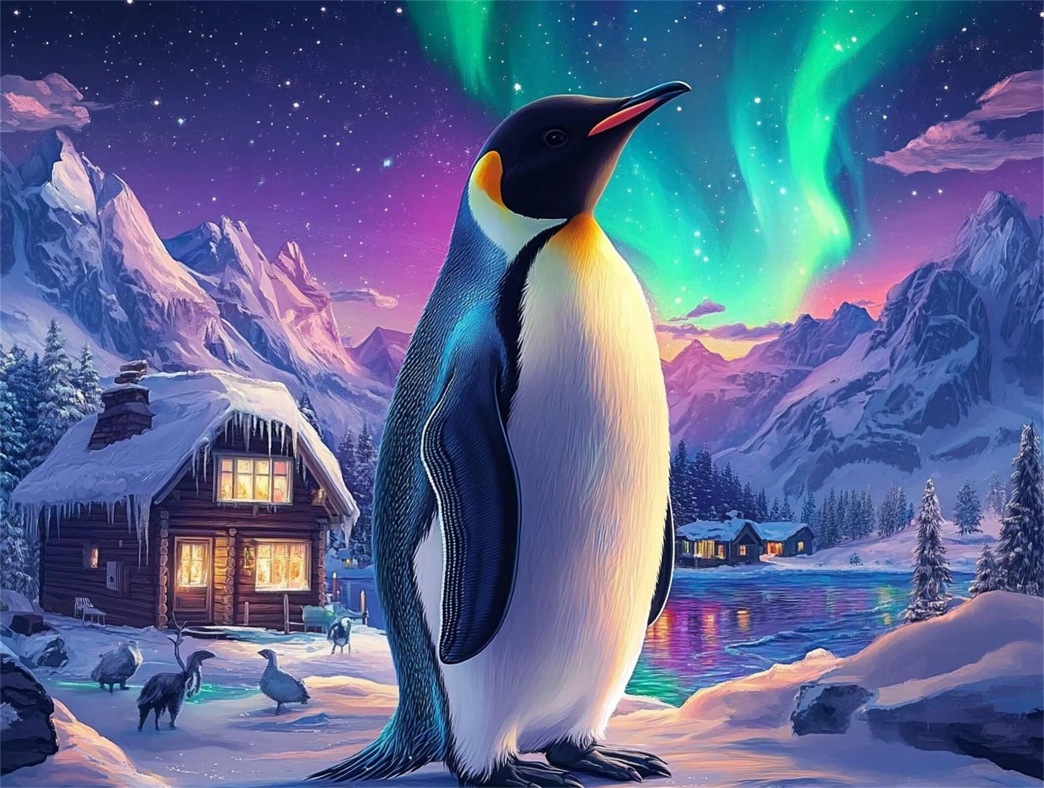Diamond Painting Aurora, 5D Diamond Painting Erwachsene 70x90cm qw1-675