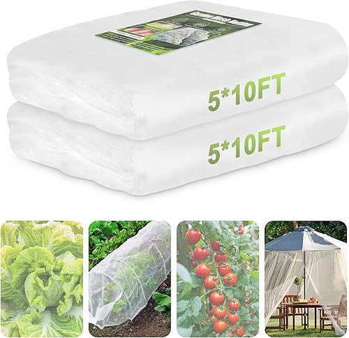 Red de jardín, paquete de 2 mallas ultrafinas de 8 x 24 pies, protección contra plagas para pájaros, mosquiteros, plantas, cubierta para verduras,