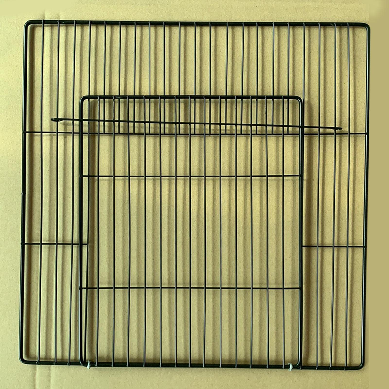MagiDeal Porte de Parc Portable pour Animaux de Compagnie, Fournitures de Panneaux métalliques en Fer pour Cage de Bricolage, clôture Extensible, Grille Noire Dense