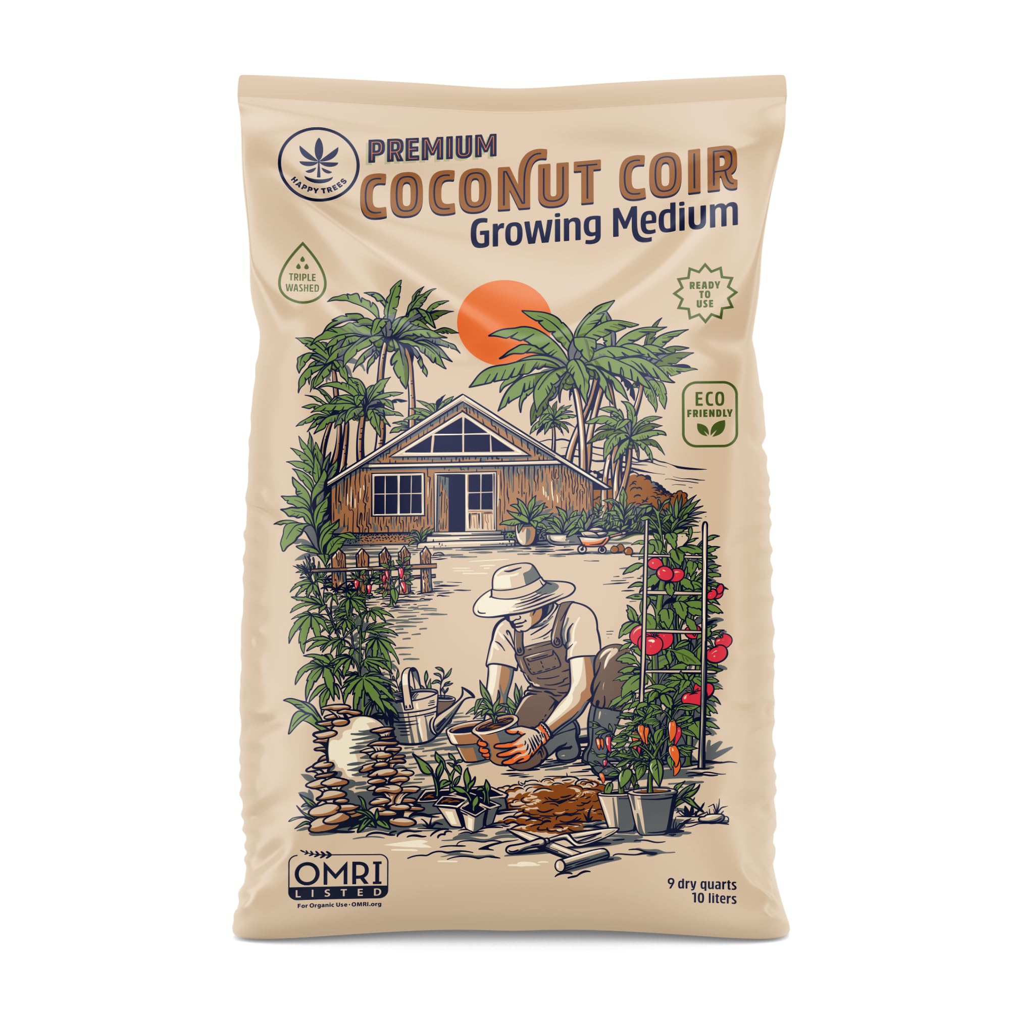 Happy Trees Coco Coir Loose Coconut Fiber Growing Medium