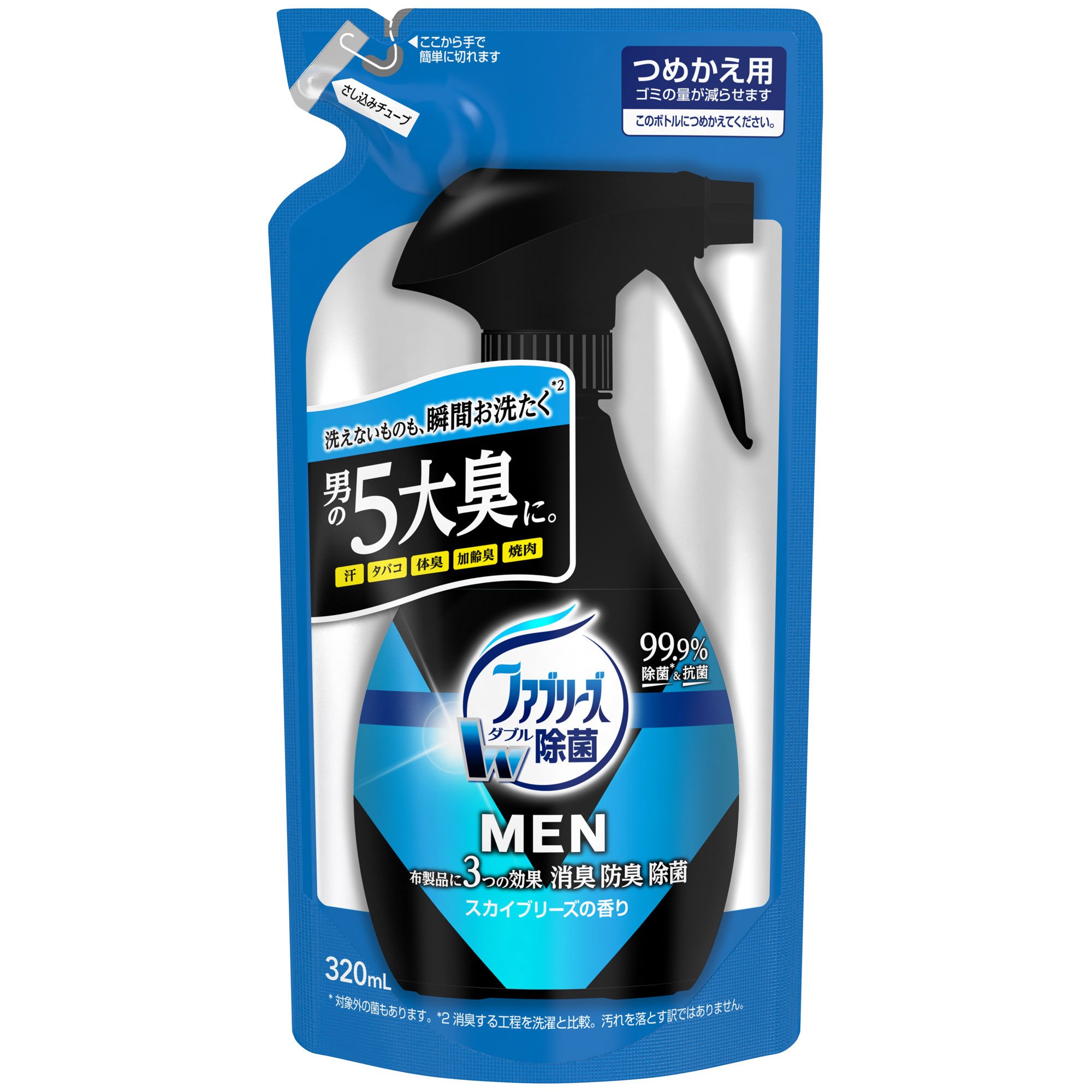 ファブリーズメン 除菌消臭スプレー 香りが残らない 詰替320ml×24 Amazon.co.jp: ファブリーズメン 除菌消臭スプレー 布用 香りが