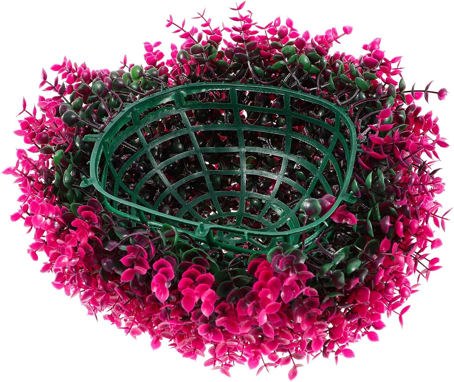Artificial Eucalyptus Leaf Topiary Ball 35cm Decorative Grass Ball Faux Plant Sphere for Indoor Outdoor Home Garden Window Display Purple