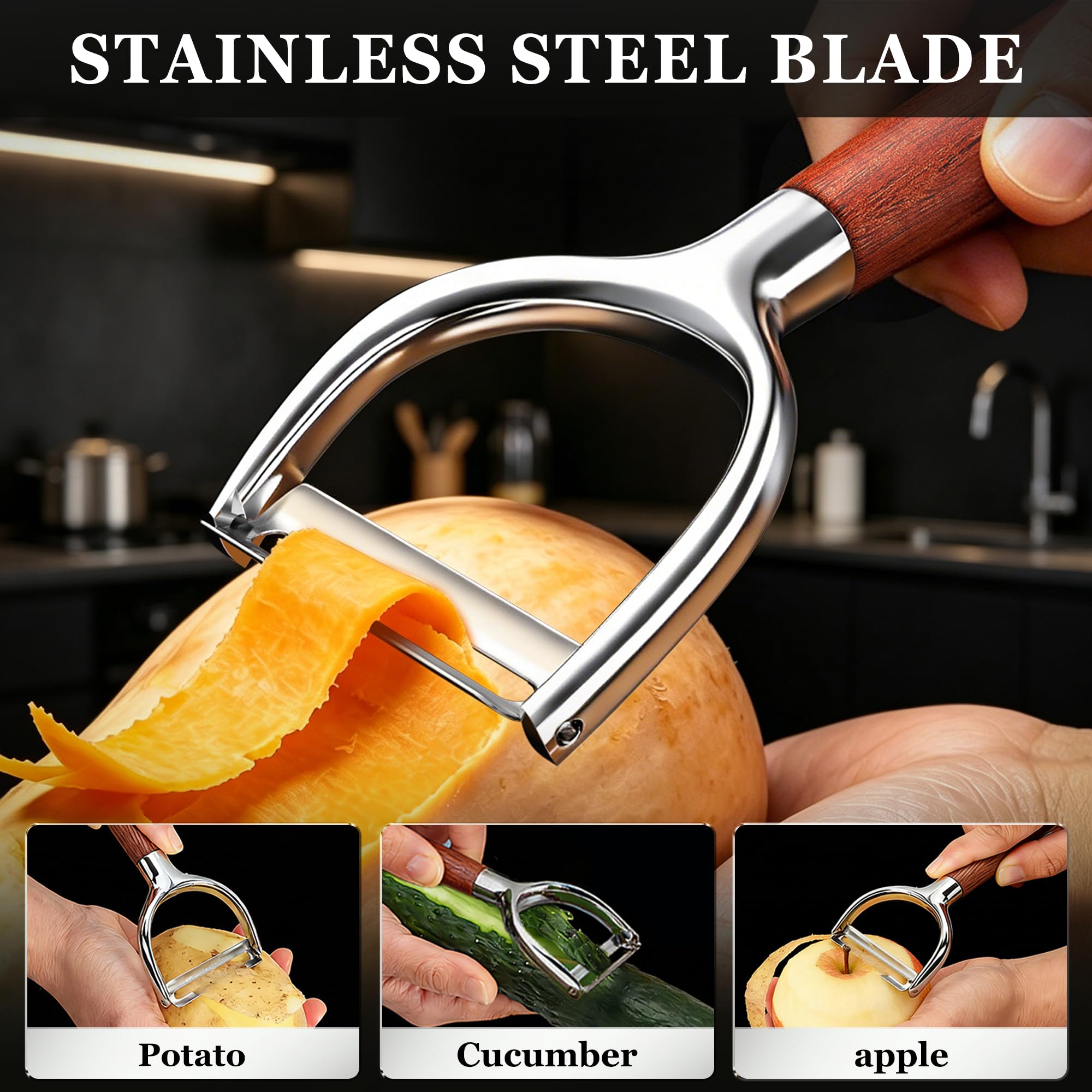 OERPHO Vegetable Peeler, Premium Y-Shape Potato Peeler - Image 3