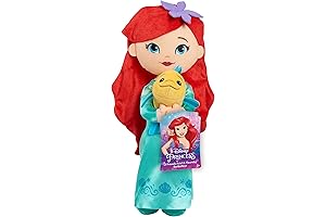 Disney Princess Lil' Friends Ariel & Flounder 14-inch Plush Doll, Perfect for...