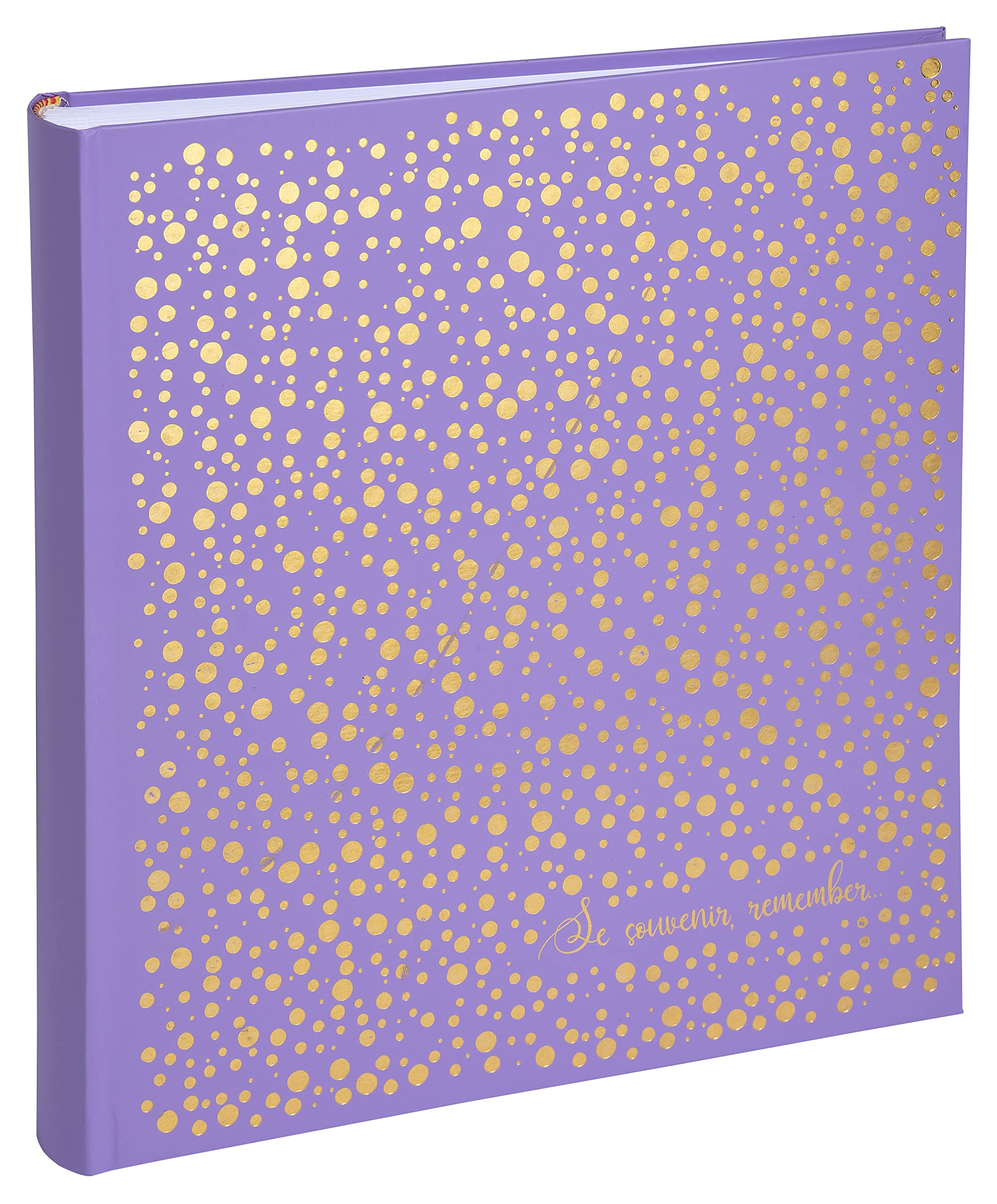 Exacompta 16151E Fotoalbum PLUM' 300 Fotos 60 weiße Seiten im Format 29 x 32 cm Einband aus türkisgrünem Kunstleder Prägung mit goldenen Punkten und Schriftzug