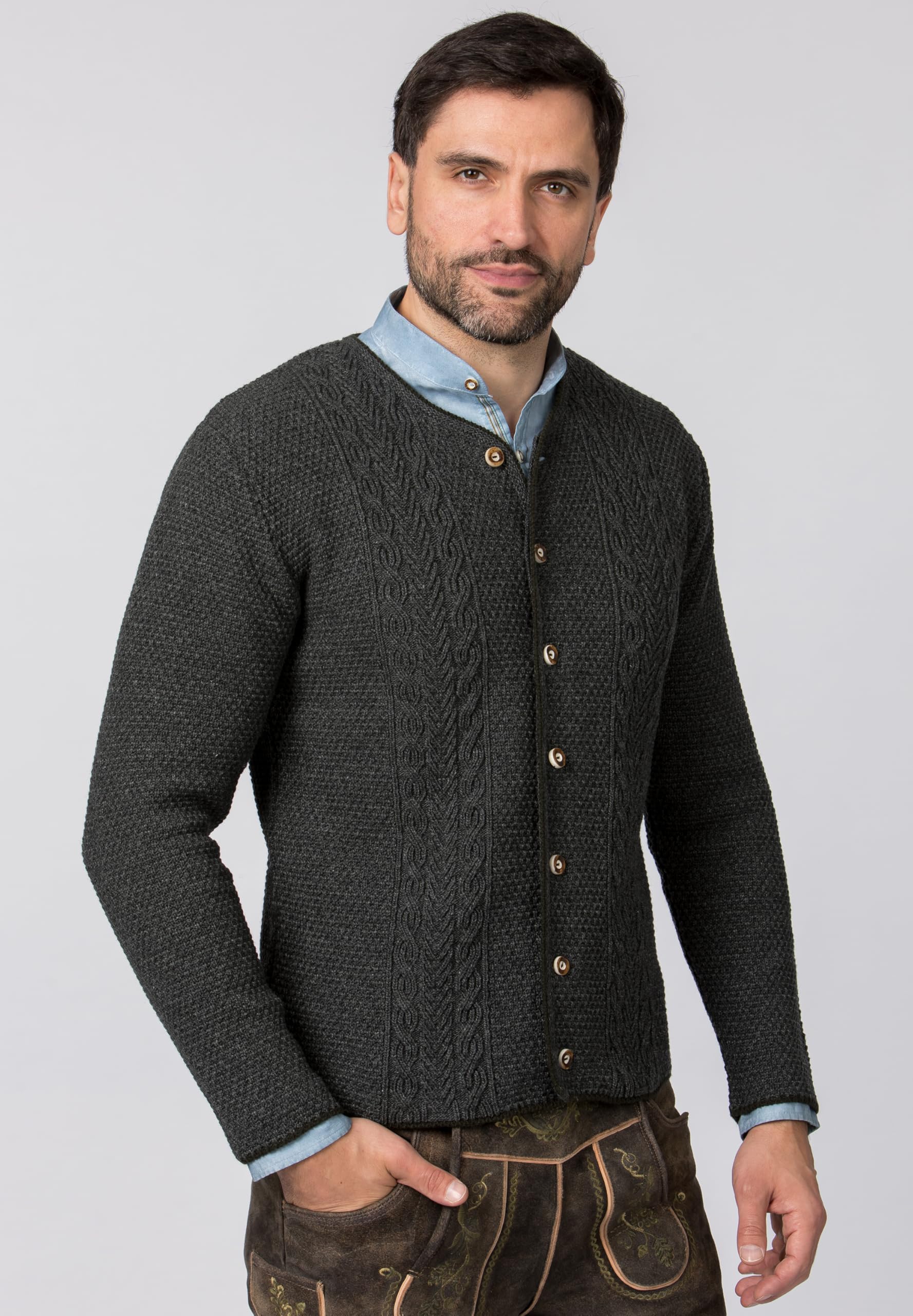 Bergfeuer Herren Trachtenjanker Caselli Strickjacke (1er Pack)