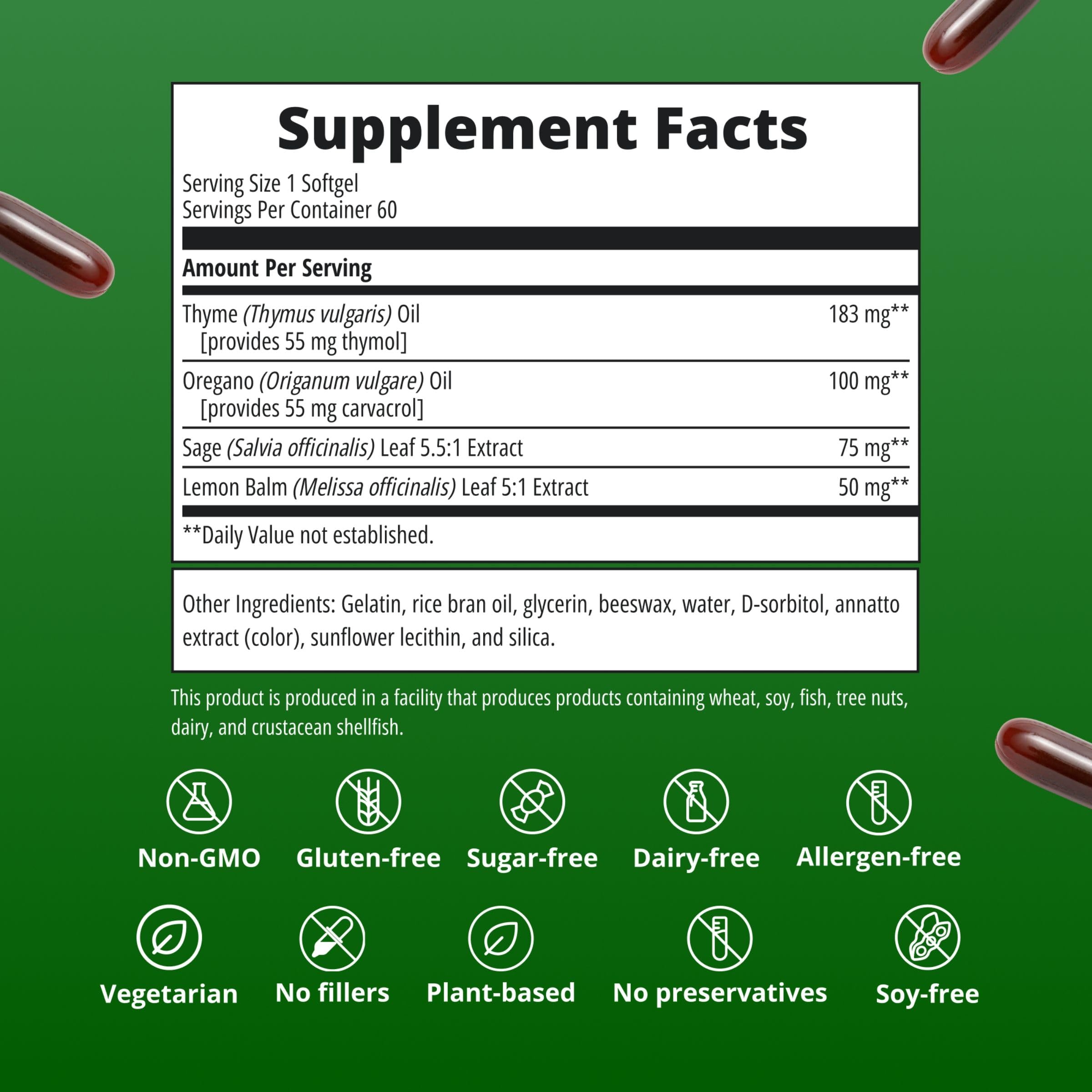Metagenics CandiBactin-AR Oregano Oil & Thyme Gut Support, 60 Softgels — Amazon image 5
