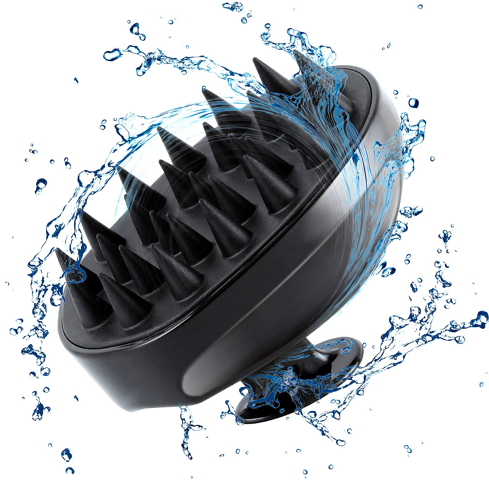 Scalp Massager Shampoo Brush, Soft Silicone No Flaky Scalp Brush for Wet or Dry Hair, Head Scrubber Scalp Exfoliator Anti Dandruff Brush(All Back)