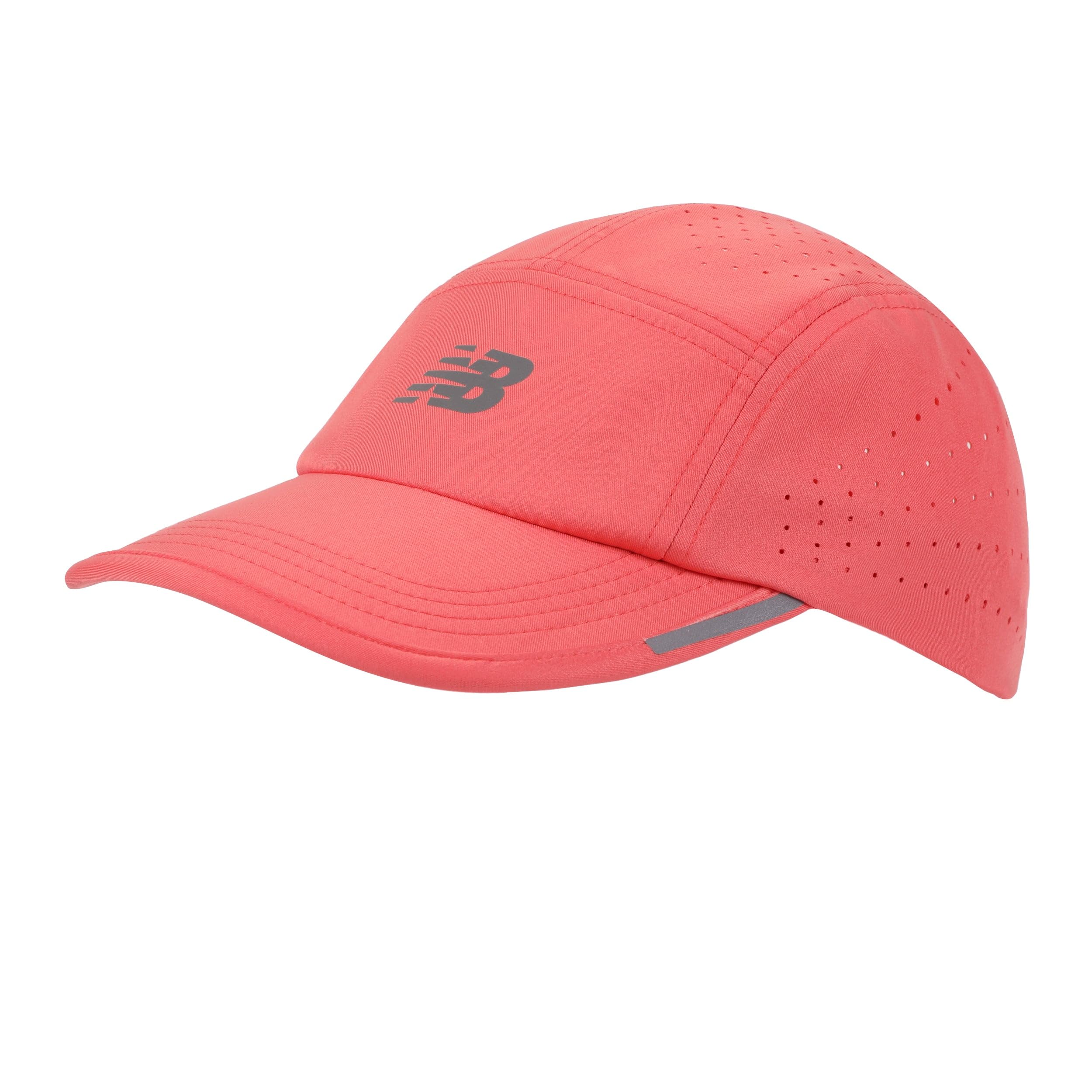 New Balance Unisex Drift Red Training Running Sports Cap, 5 Panel Pro Run Hat,