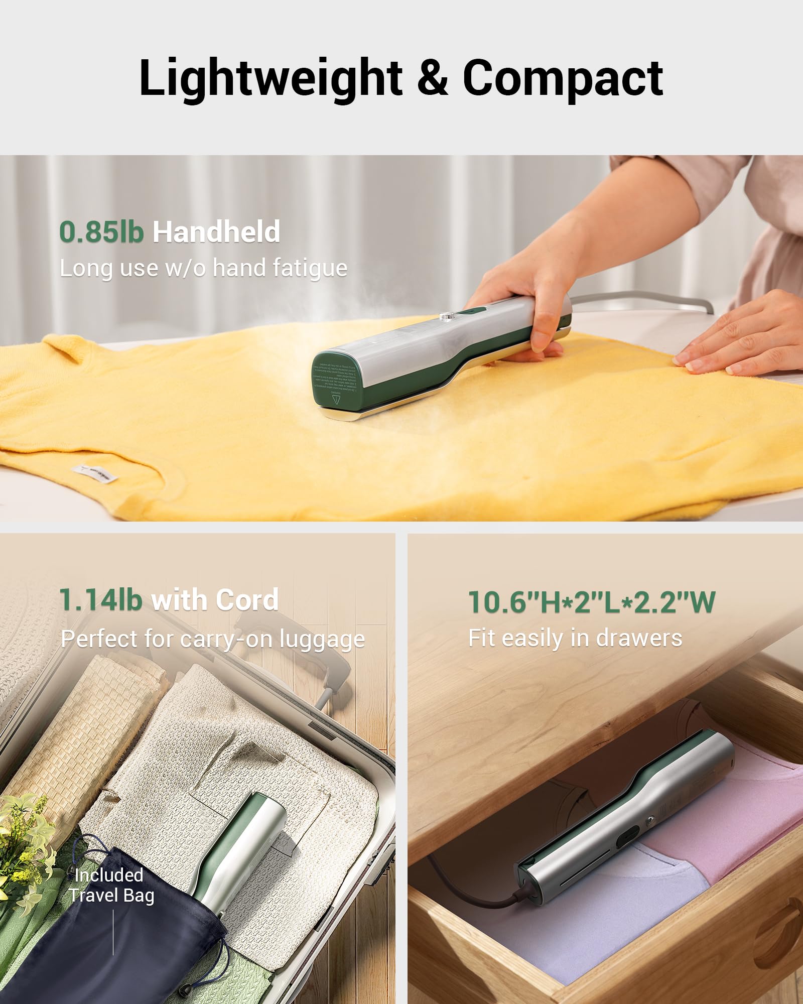 XCOOL SteamPro 3-in-1 Travel Steamer For Clothes, Handheld South Africa