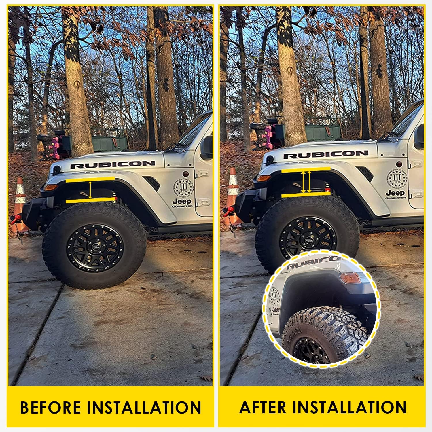 1155300 JT: 1.5” High Performance Spacer Leveling Kit Fits for Jeep JT Gladiator - No Shock Absorbers