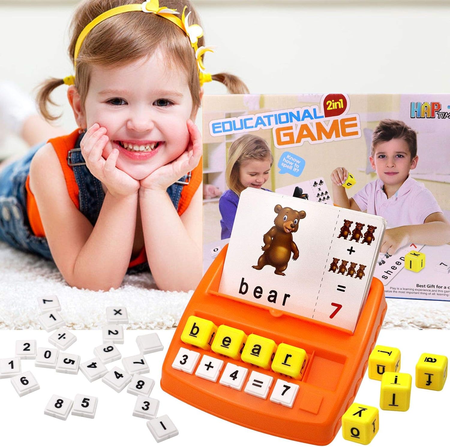 Learning & Education Toy, Learning Games for Kids Ages 3-8, Matching Letter Game for 3-8 Year Old Boys Girls, Christmas Birthday Gifts for 3-8 Year Old Boys Girls (2 in 1)