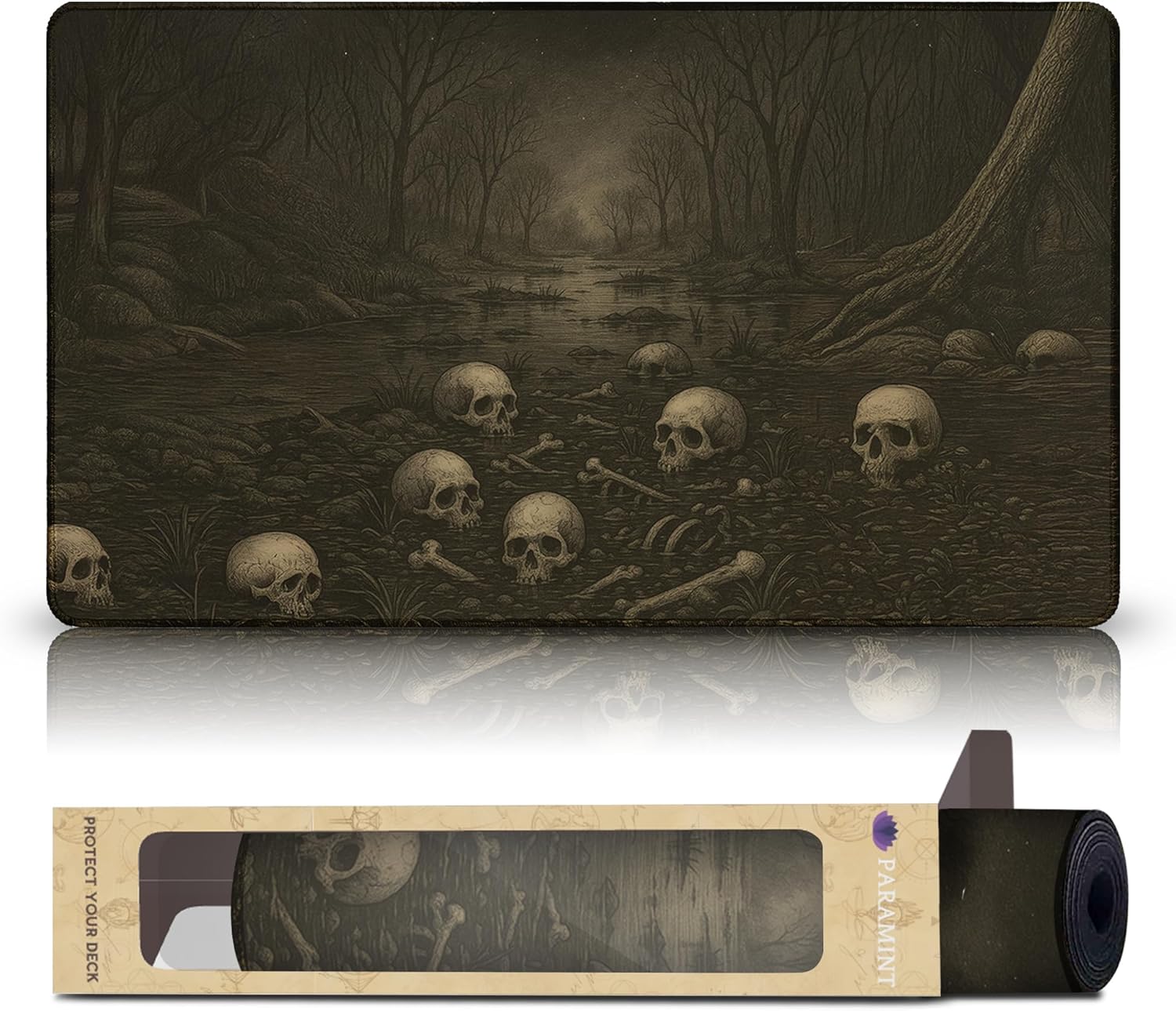 Swamp (Stitched) - MTG Playmat - Compatible with Magic The Gathering Playmat - Play MTG, YuGiOh, TCG - Original Play Mat Art Designs & Accessories