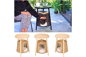 All-Natural Cat Condo Side Table: A Purrfect Hideaway for Your Feline Friend