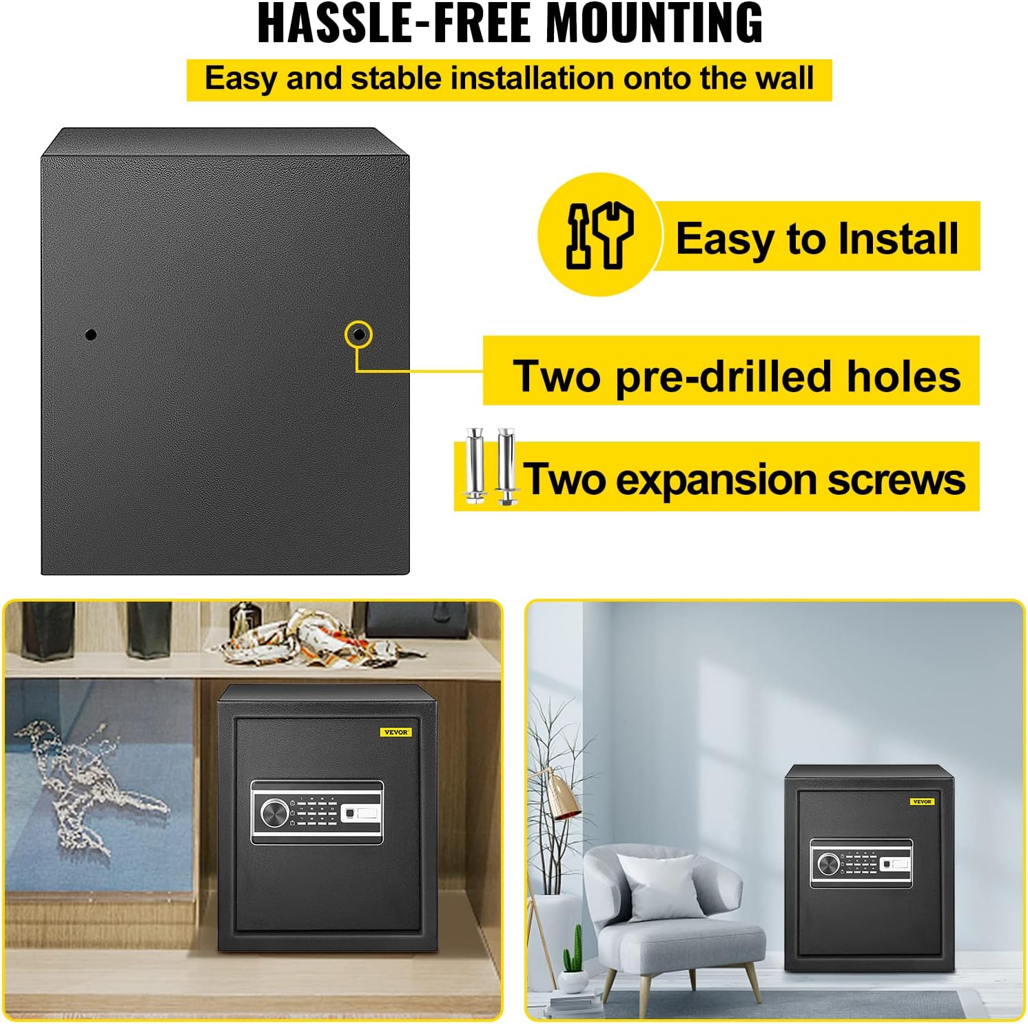 VEVOR Safe Box 1.7 CU.FT Fingerprint Safe Box User Manual