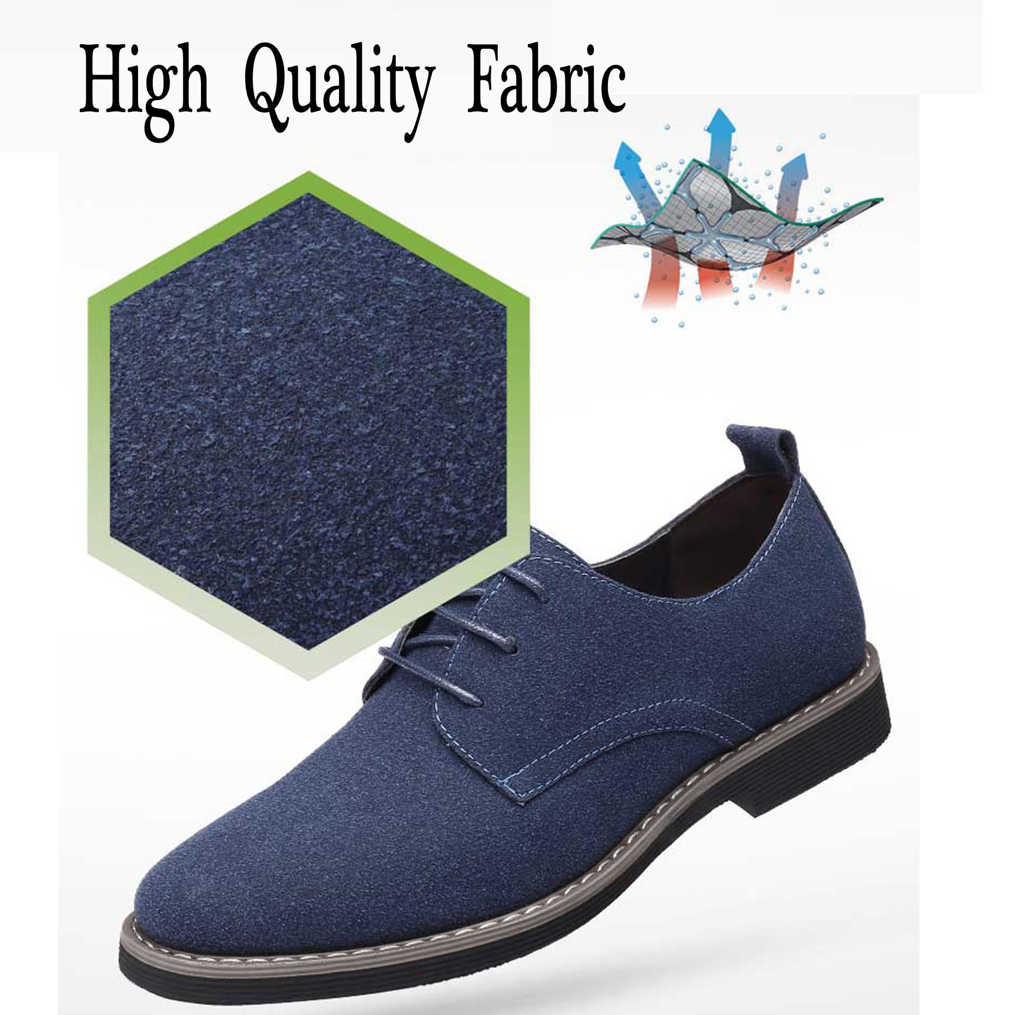 Invernali ElegantiScarpe da Uomo Stringate Classiche in Pelle Scamosciata da Uomo Scarpe Basse in Velluto Oxford Traspiranti da Lavoro Britanniche